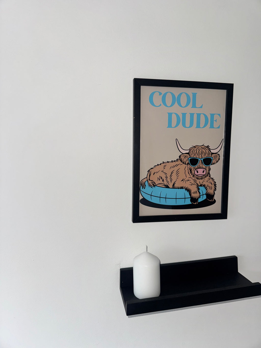 Highland Cow Cool Dude Print | A4