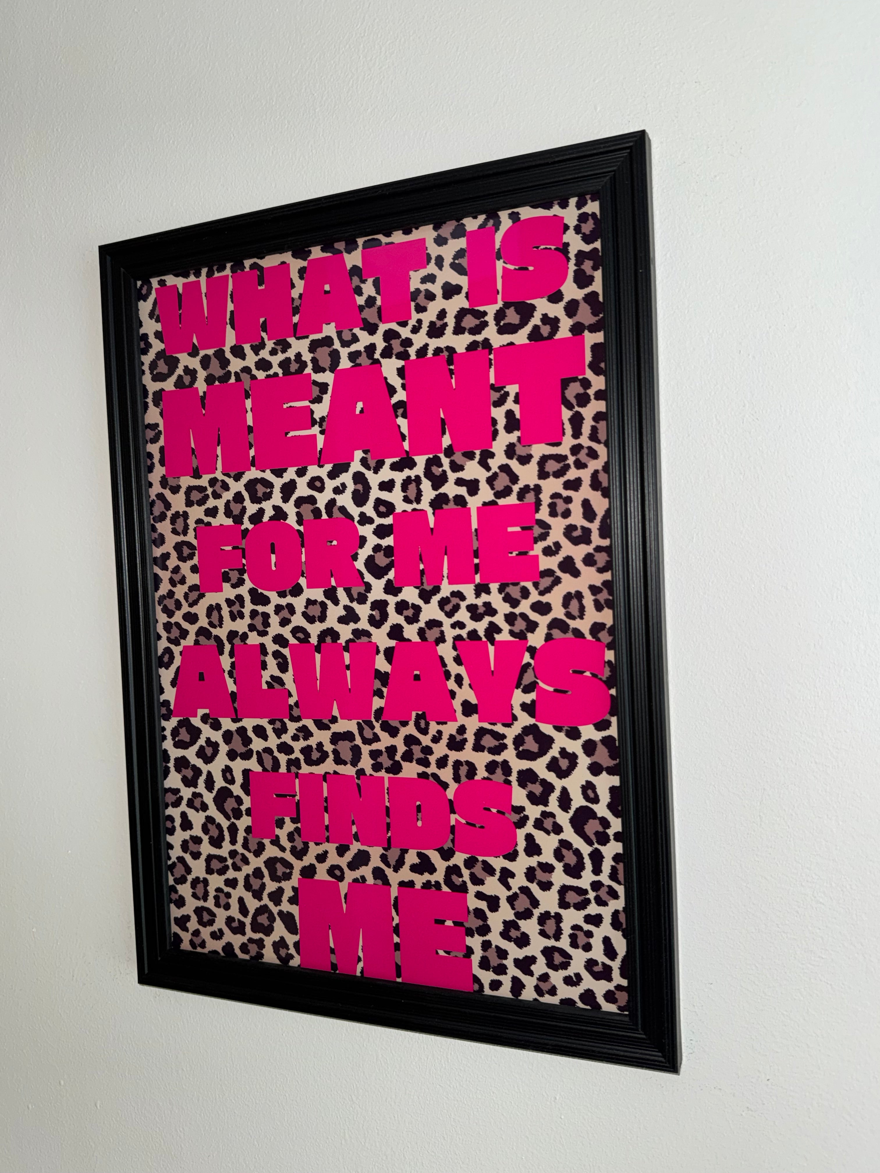 Leopard Print & Hot Pink Text | Motivational - Manifesting Quotes
