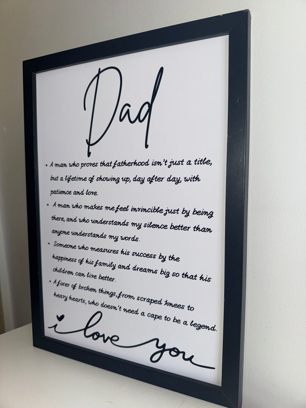Dad Typography Print | Father's Day Gift | A4 Print