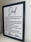 Dad Typography Print | Father's Day Gift | A4 Print