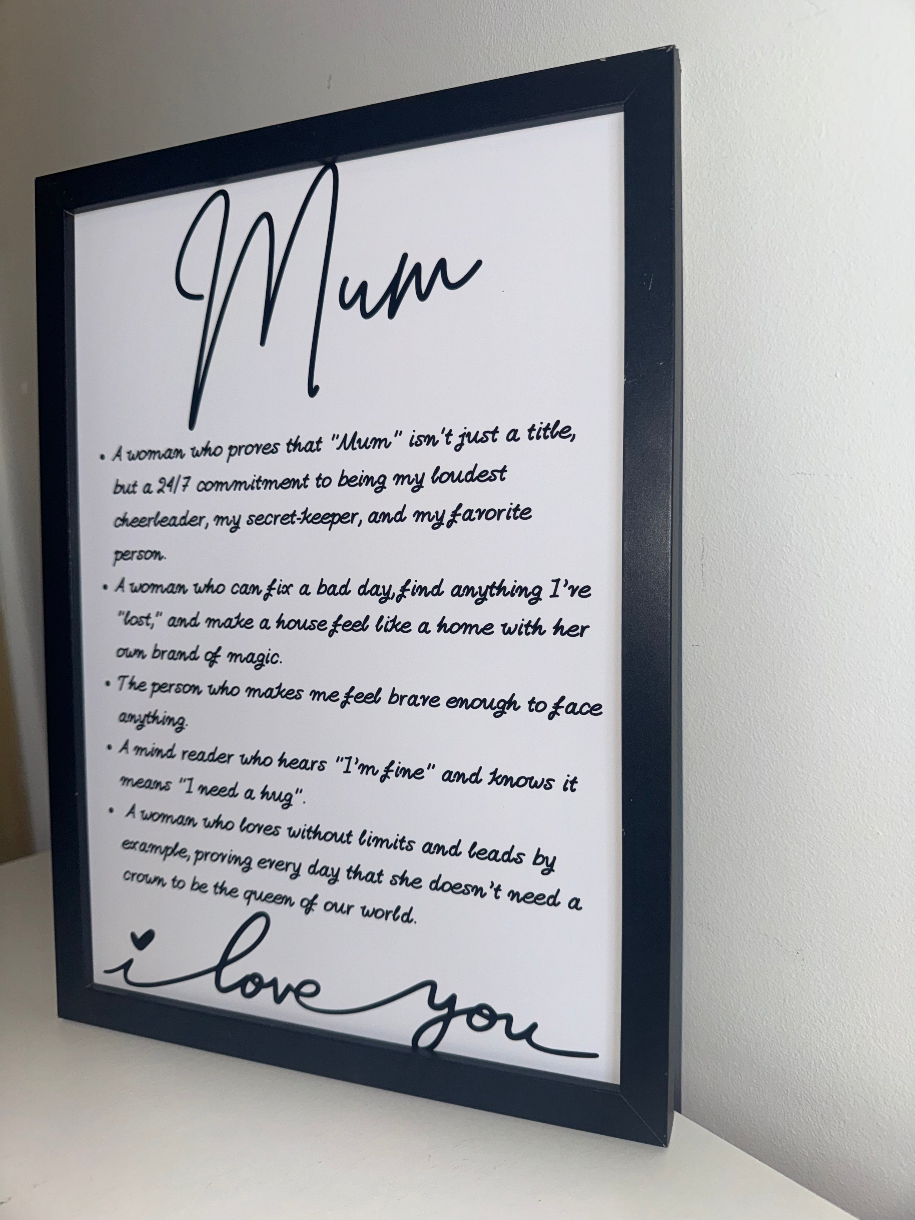 Mum Typography Print | Minimalistic | A4 Print