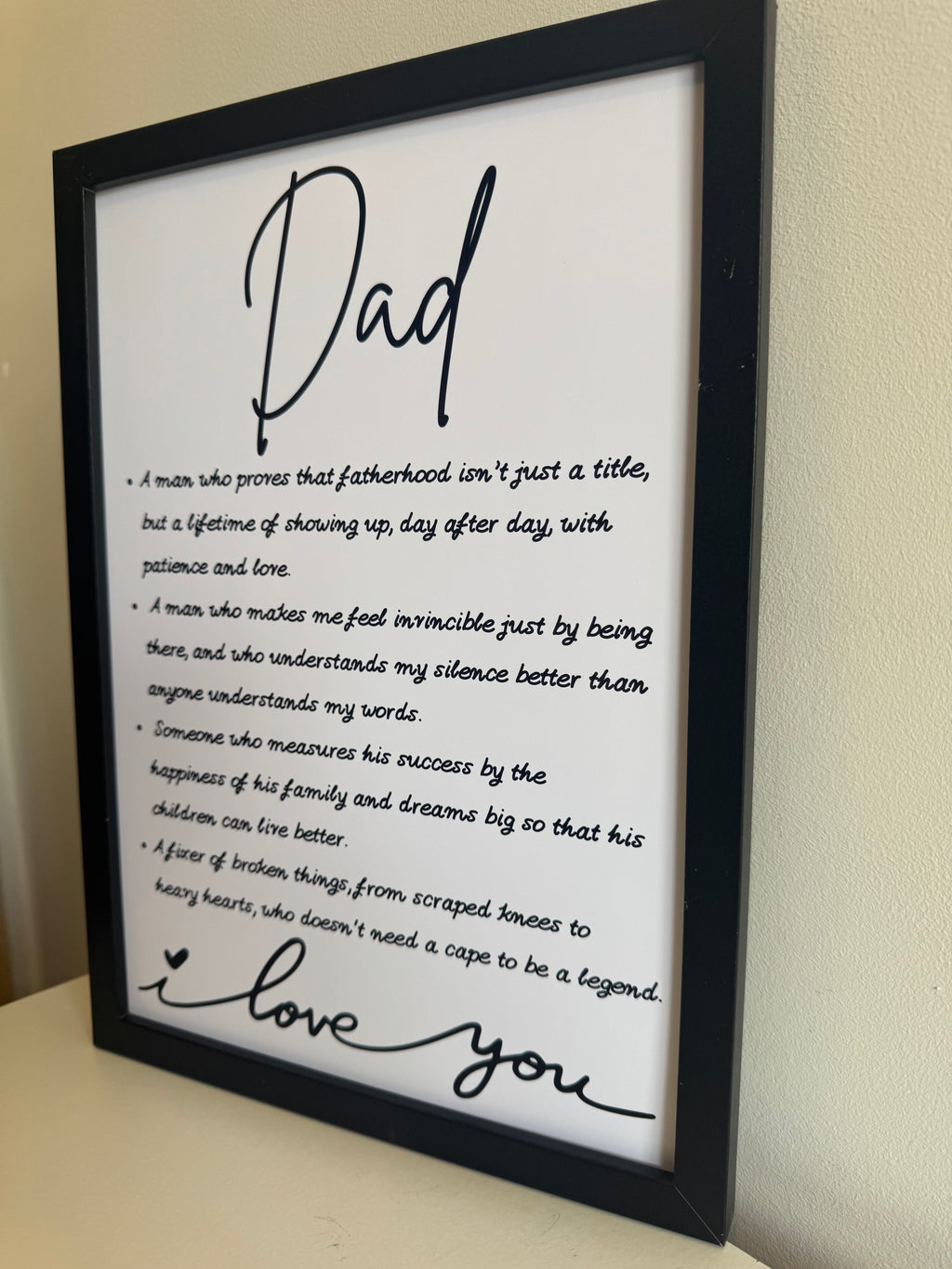 Dad Typography Print | Father's Day Gift | A4 Print