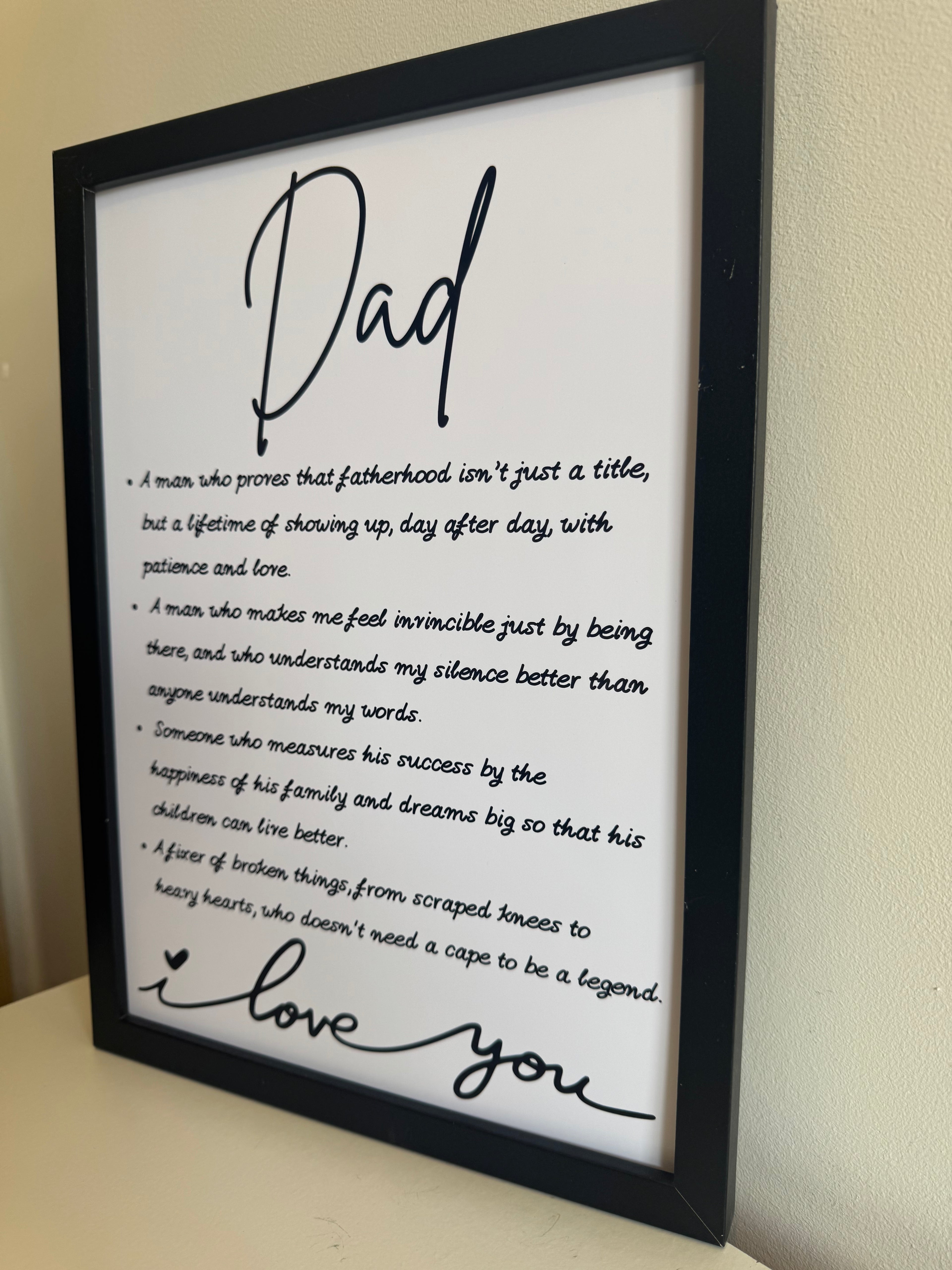 Dad Typography Print | Father's Day Gift | A4 Print