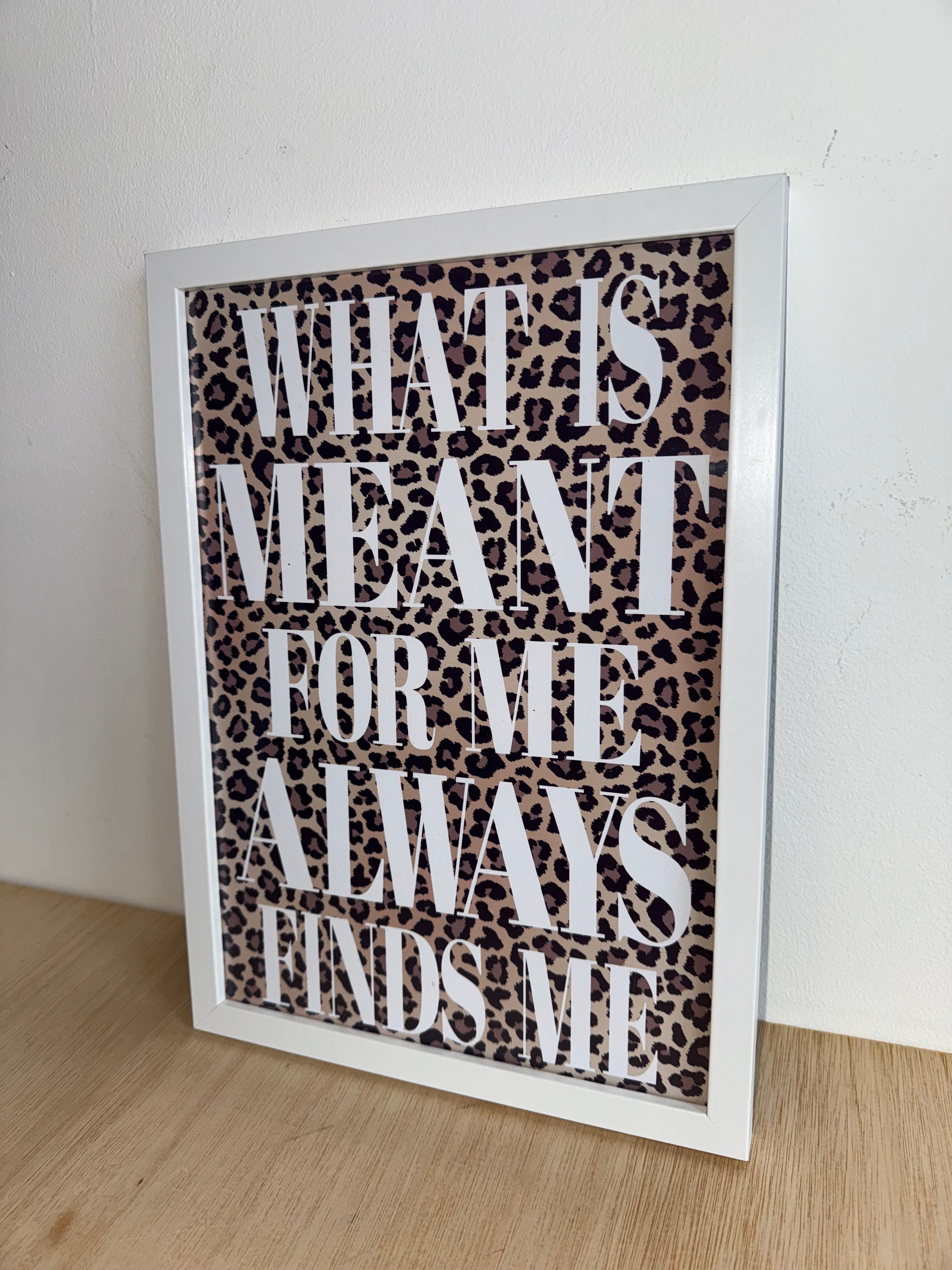 Leopard Print & White Text | Motivational - Manifesting Quotes