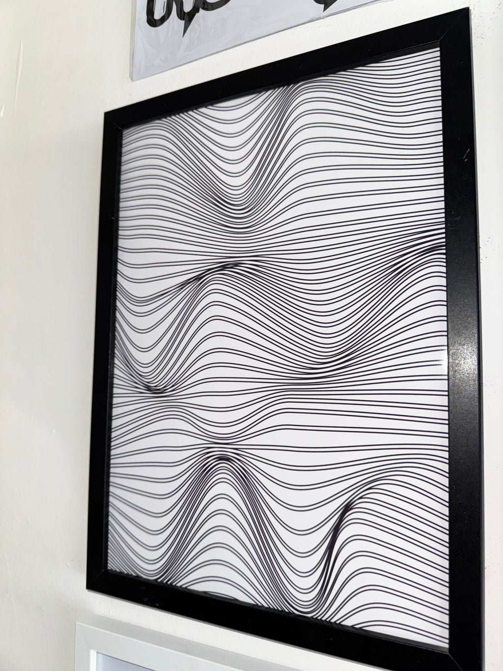 Optical.4 - Off White & Black Minimalistic  - A4 Print