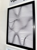 Optical.4 - Off White & Black Minimalistic  - A4 Print