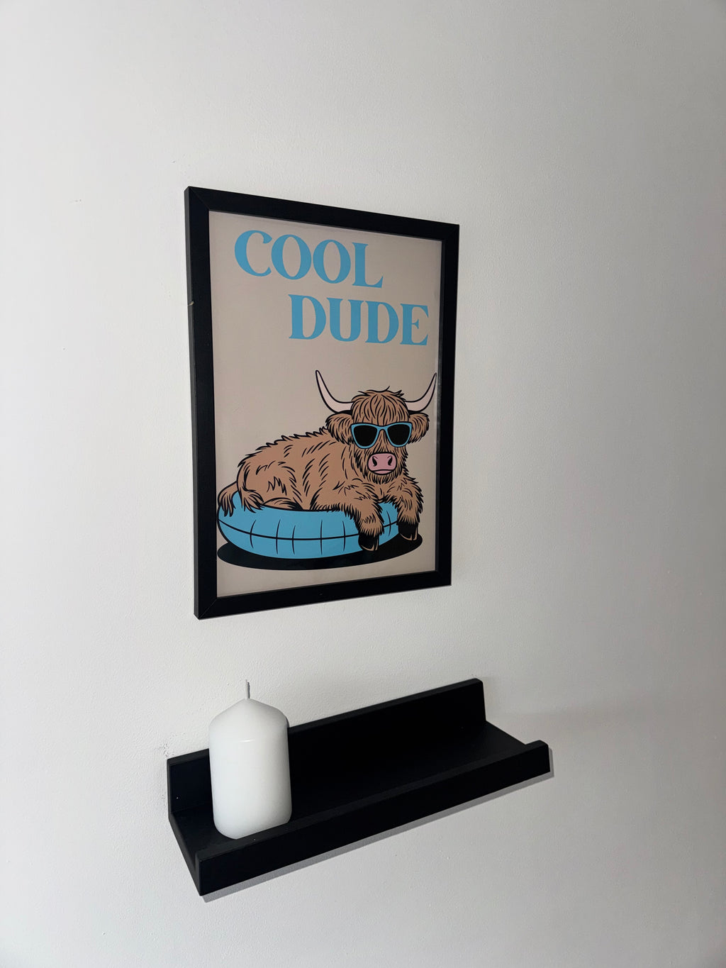 Highland Cow Cool Dude Print | A4