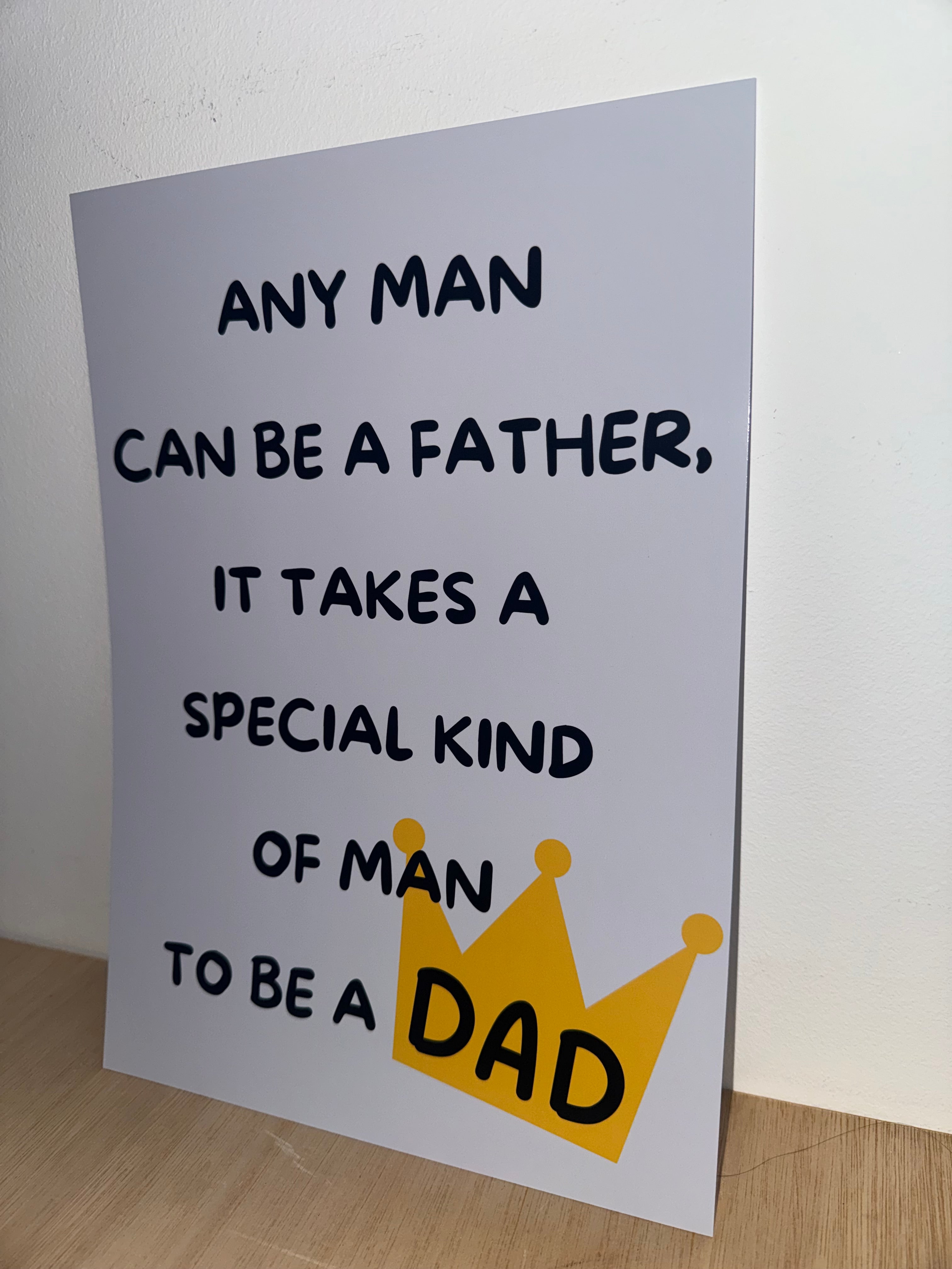 A4 Framed or Unframed Typography Print For Dads / Perfect Fathers Day Gift
