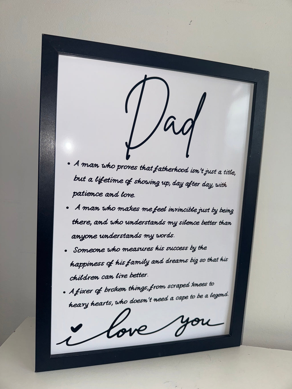 Dad Typography Print | Father's Day Gift | A4 Print