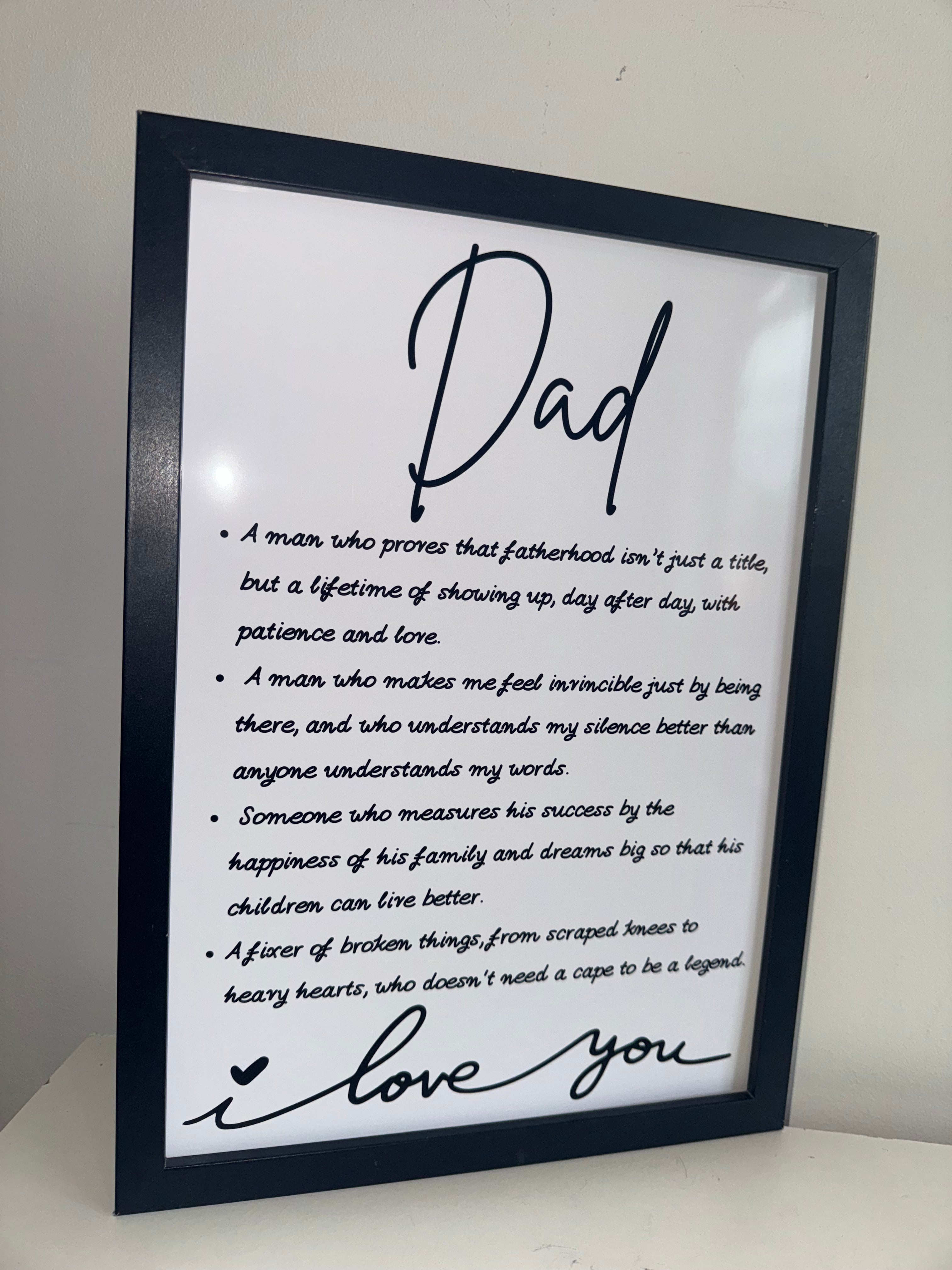 Dad Typography Print | Father's Day Gift | A4 Print