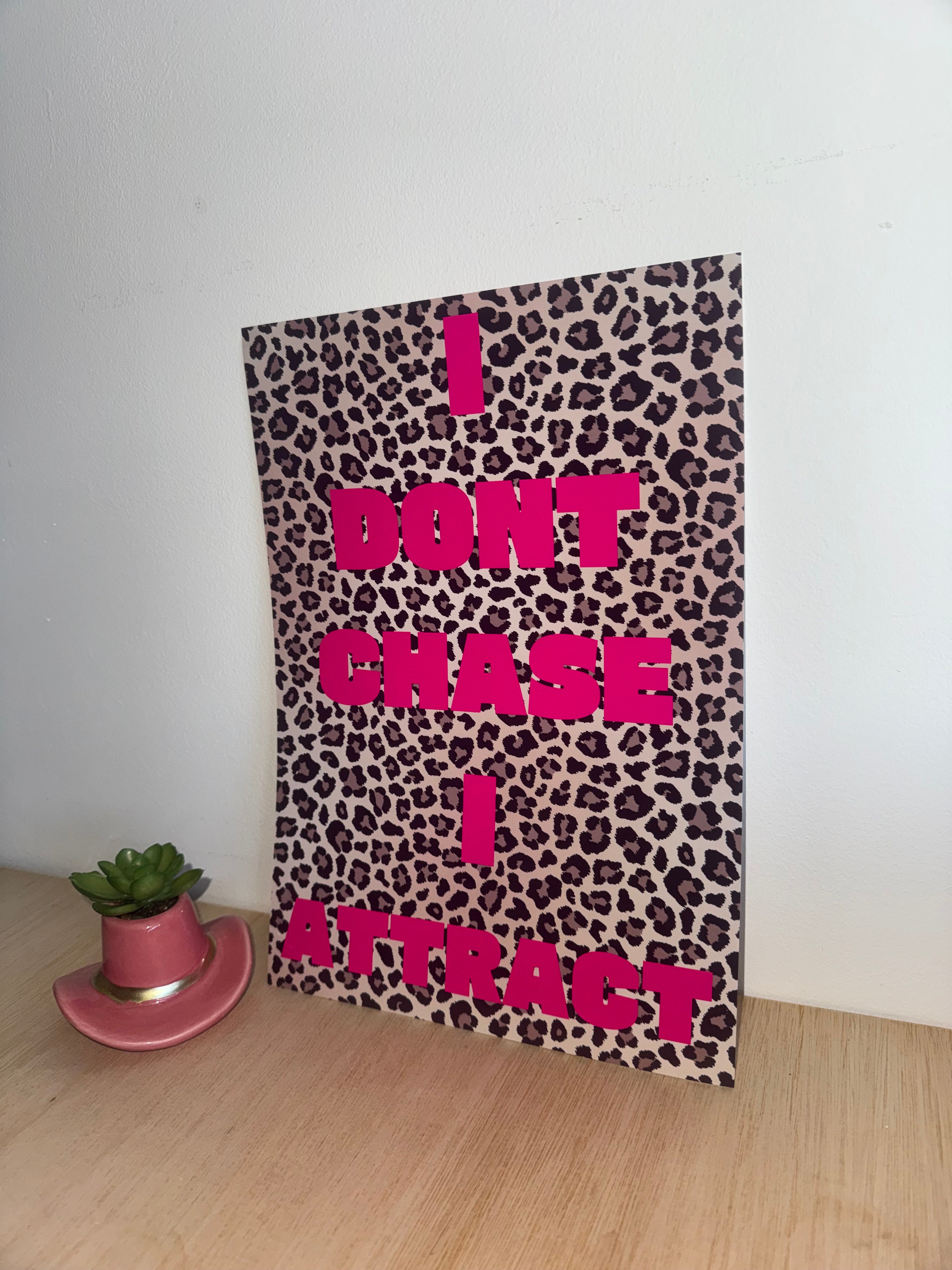 Leopard Print & Hot Pink Text | Motivational - Manifesting Quotes