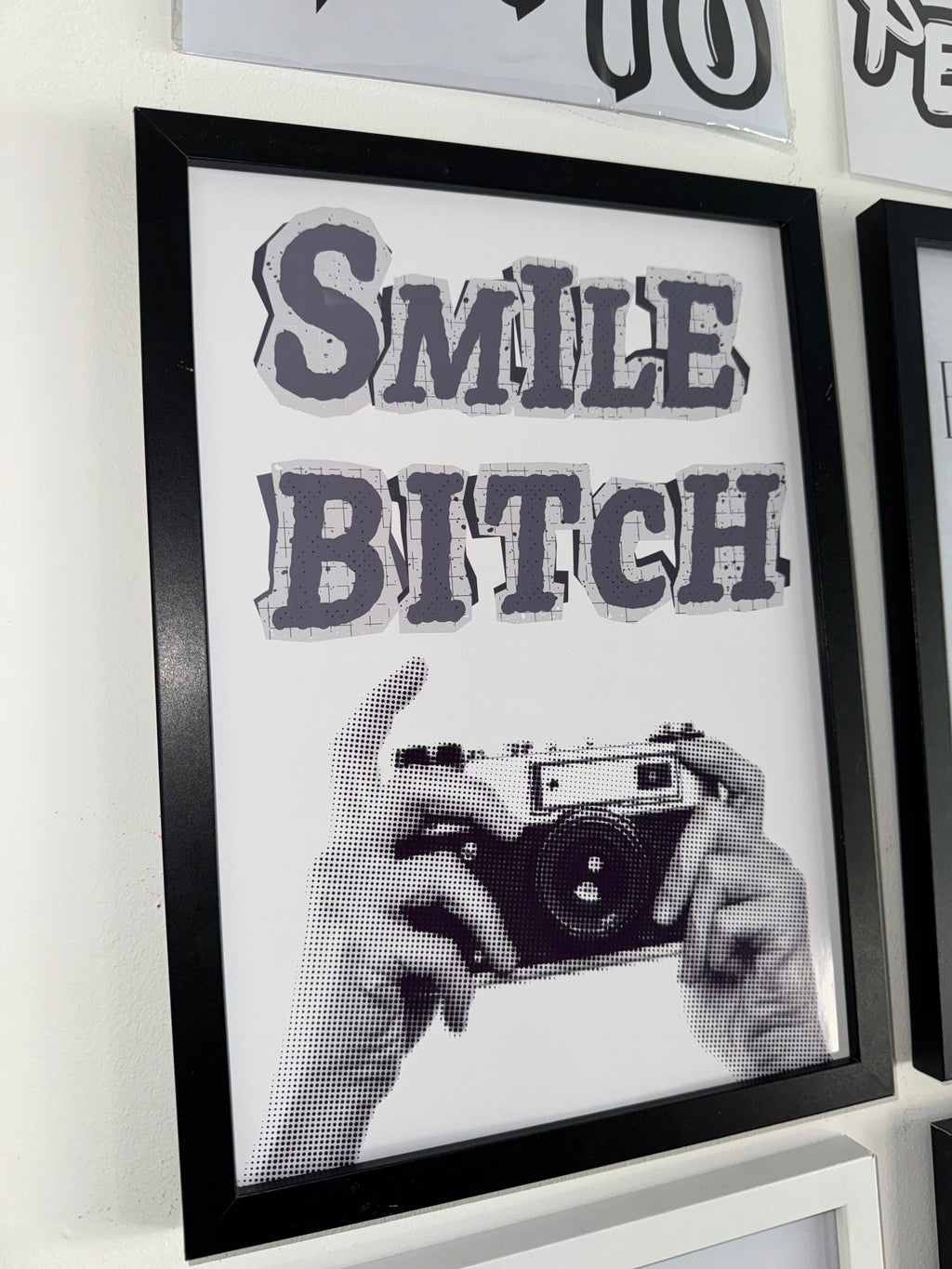 Smile Bitch - Monochrome A4 Print
