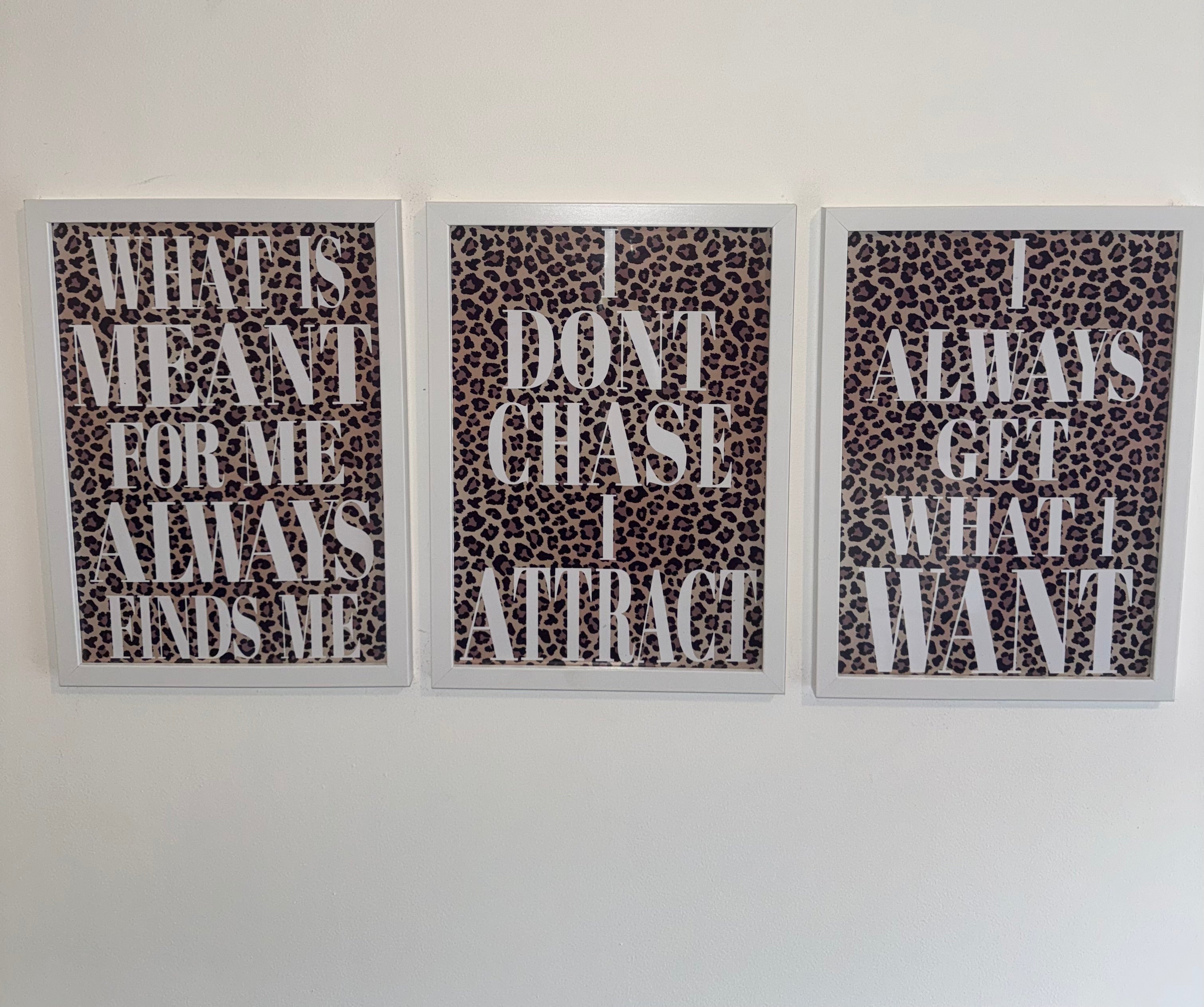 Leopard Print & White Text | Motivational - Manifesting Quotes