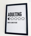 Adulting - Minimalistic Typography - A4 Print