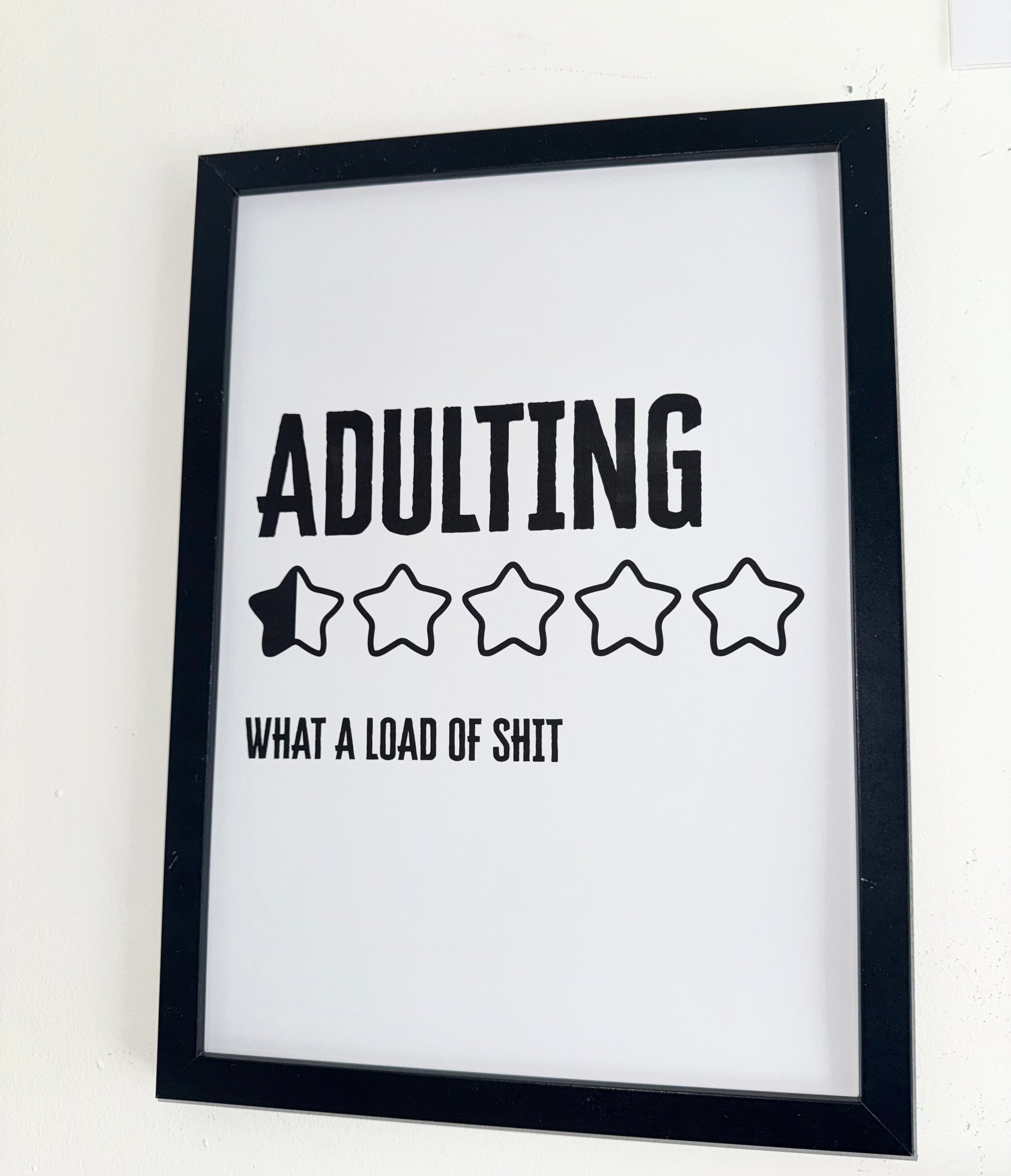 Adulting - Minimalistic Typography - A4 Print
