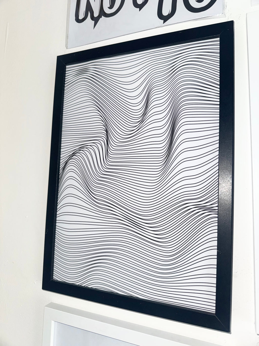 Optical.1 - Off White & Black Minimalistic - A4 Print