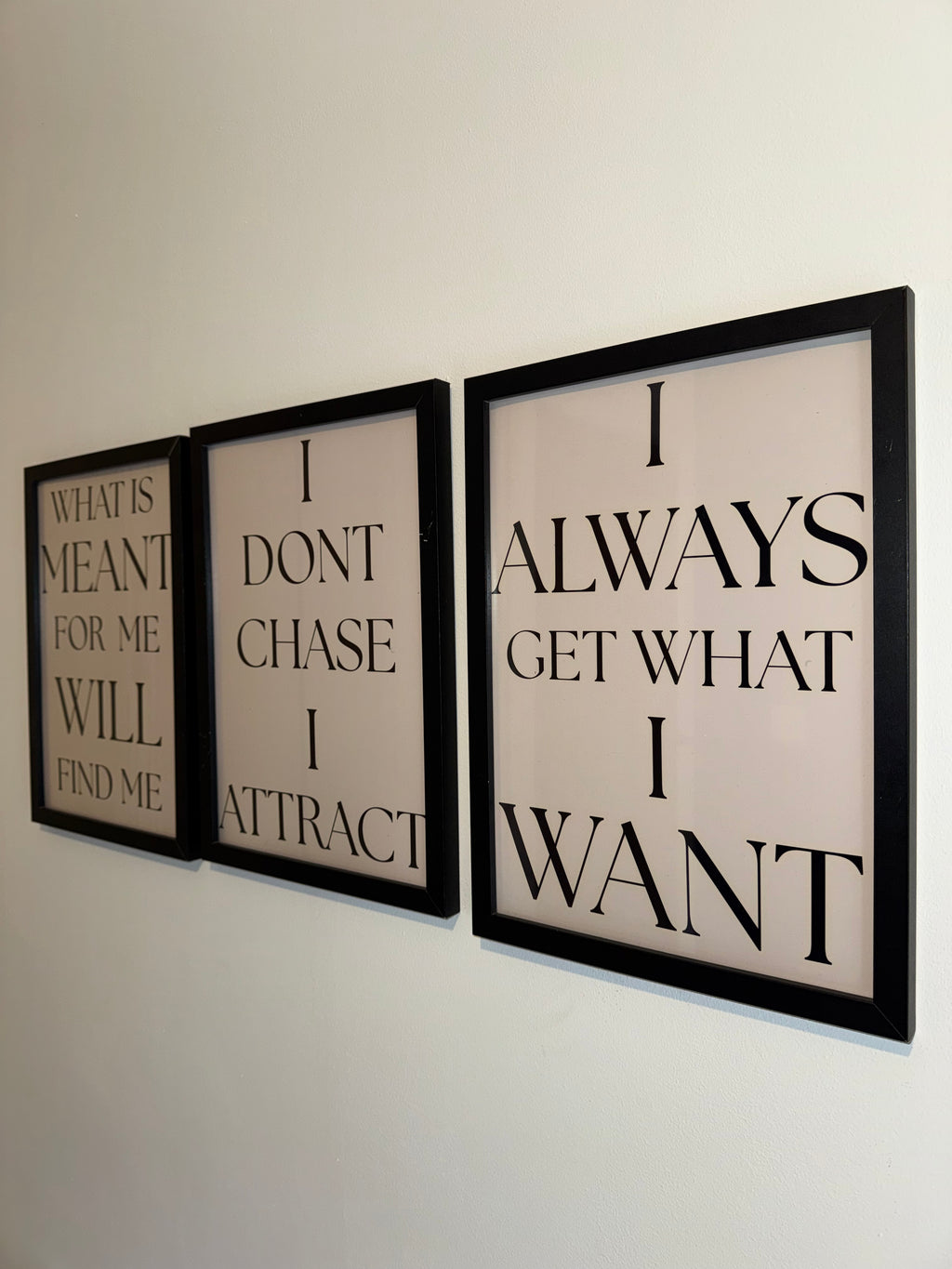 Beige Print & Black Text | Motivational - Manifesting Quotes