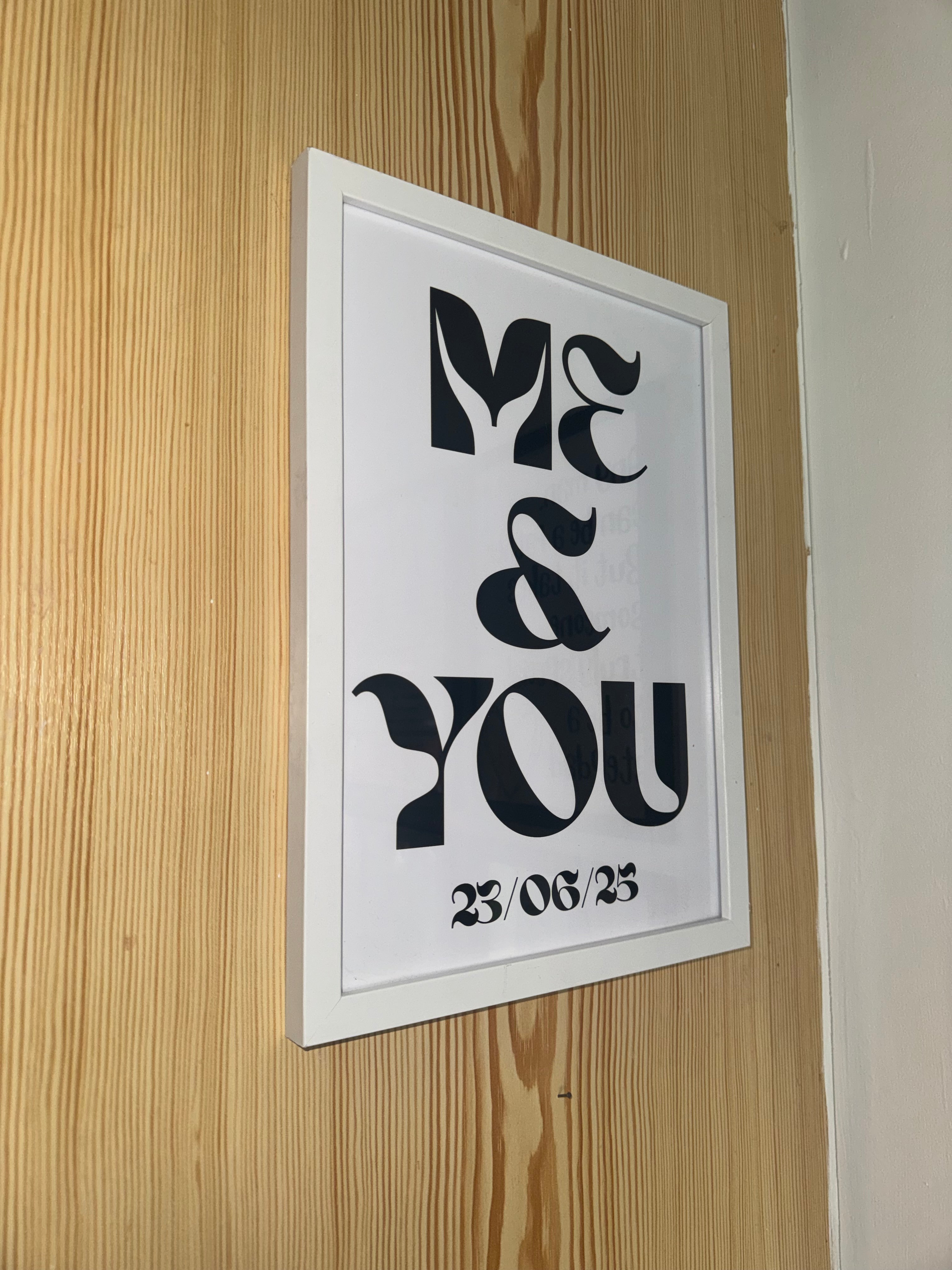 Me & You - Personalised Date | A4 Print