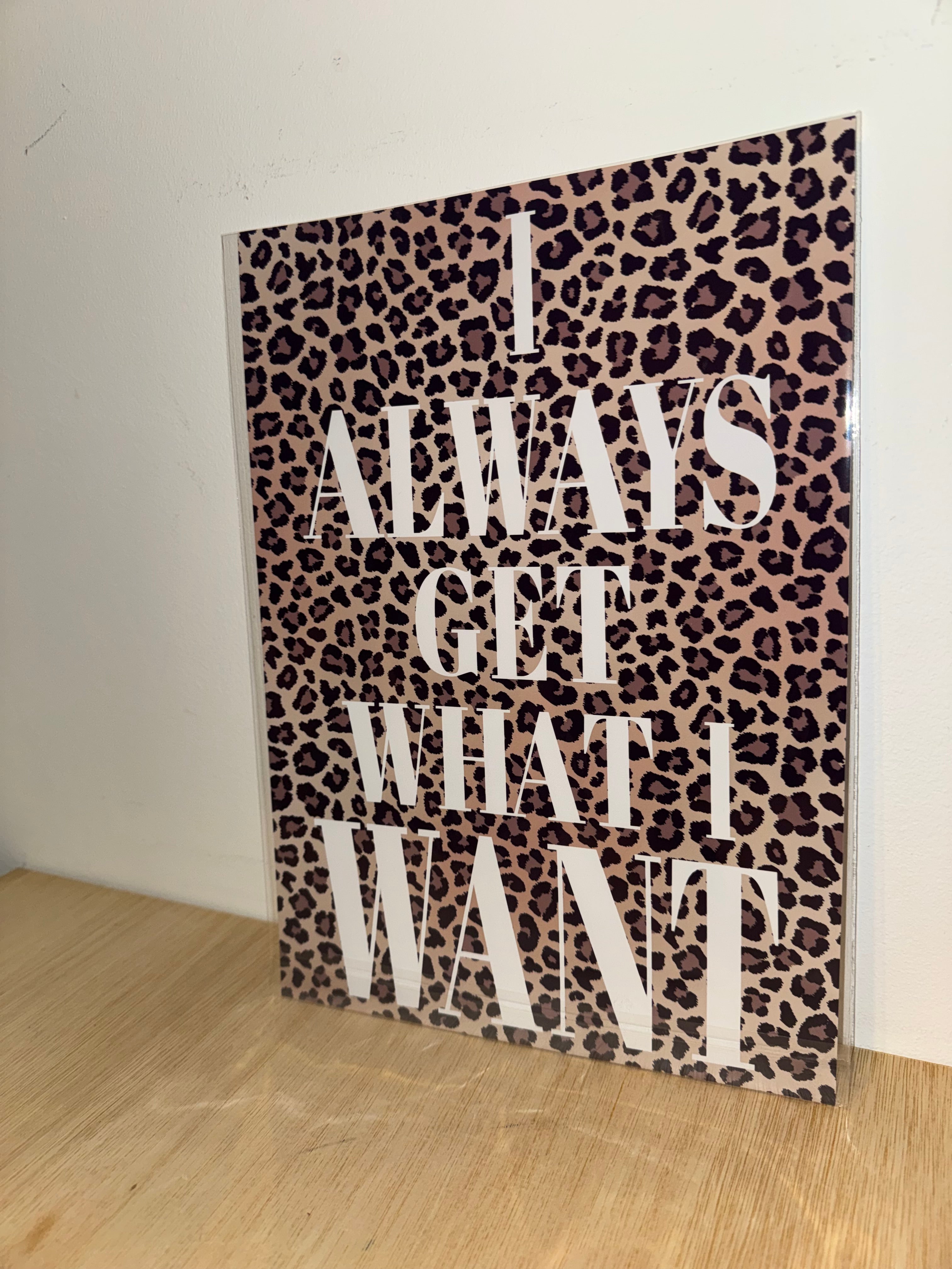 Leopard Print & White Text | Motivational - Manifesting Quotes
