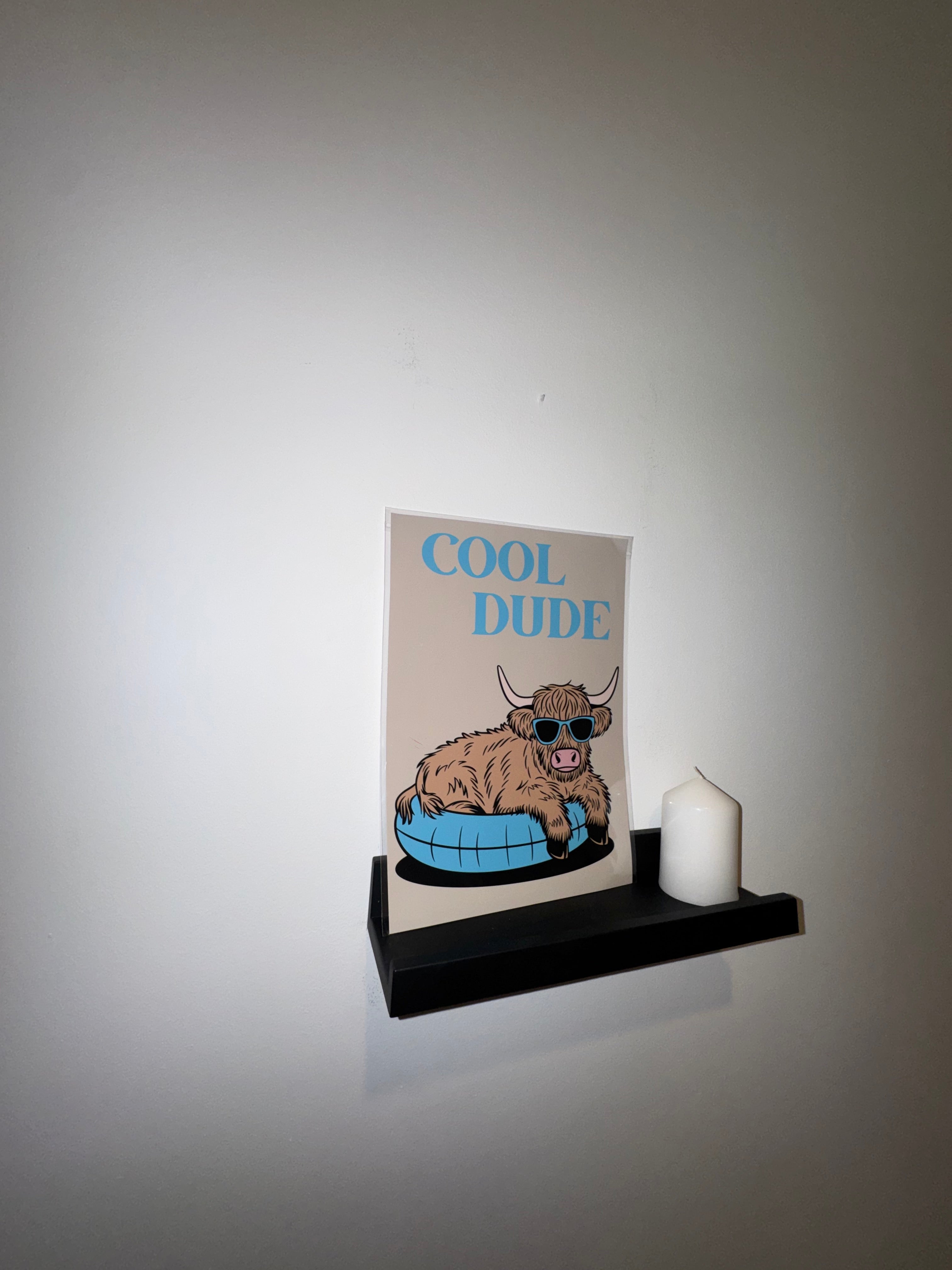 Highland Cow Cool Dude Print | A4