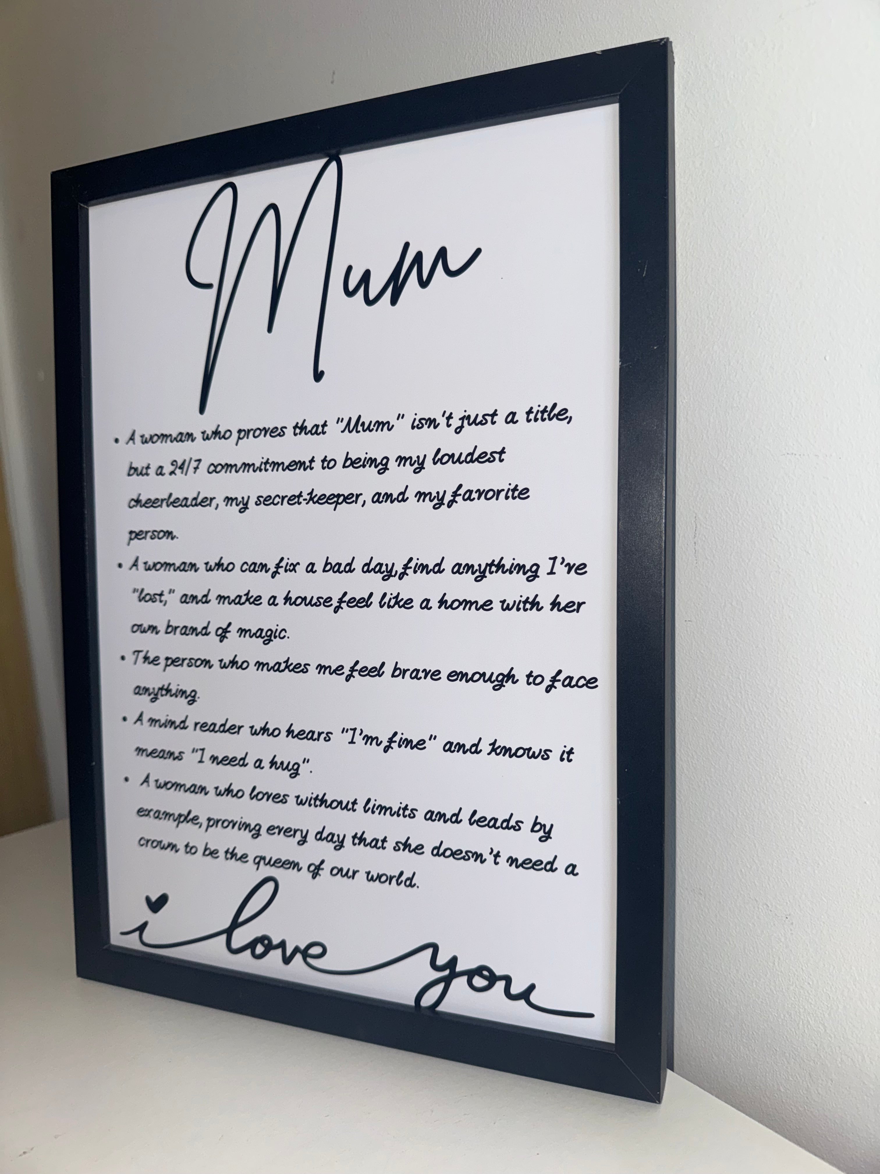 Mum Typography Print | Minimalistic | A4 Print