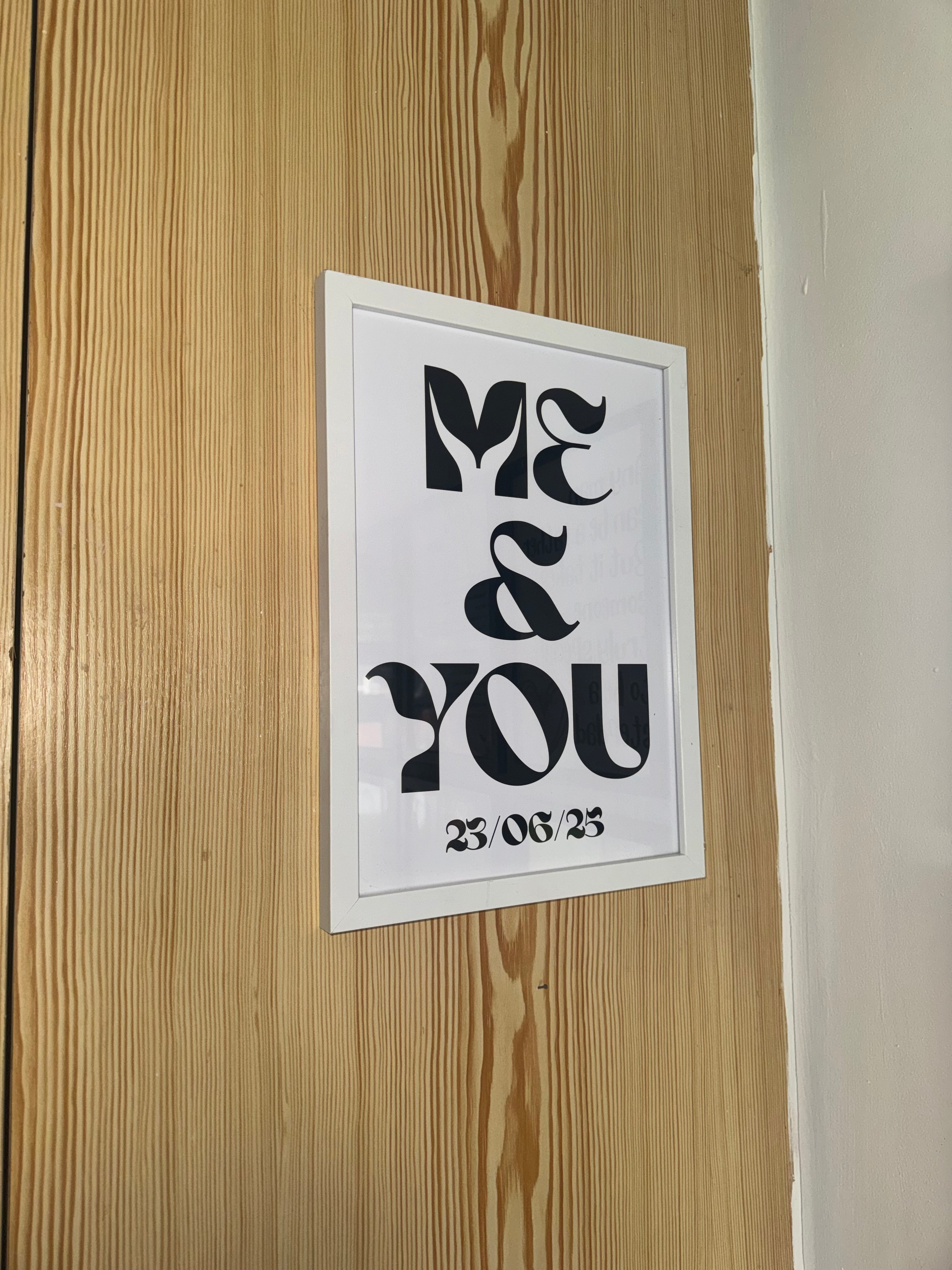 Me & You - Personalised Date | A4 Print