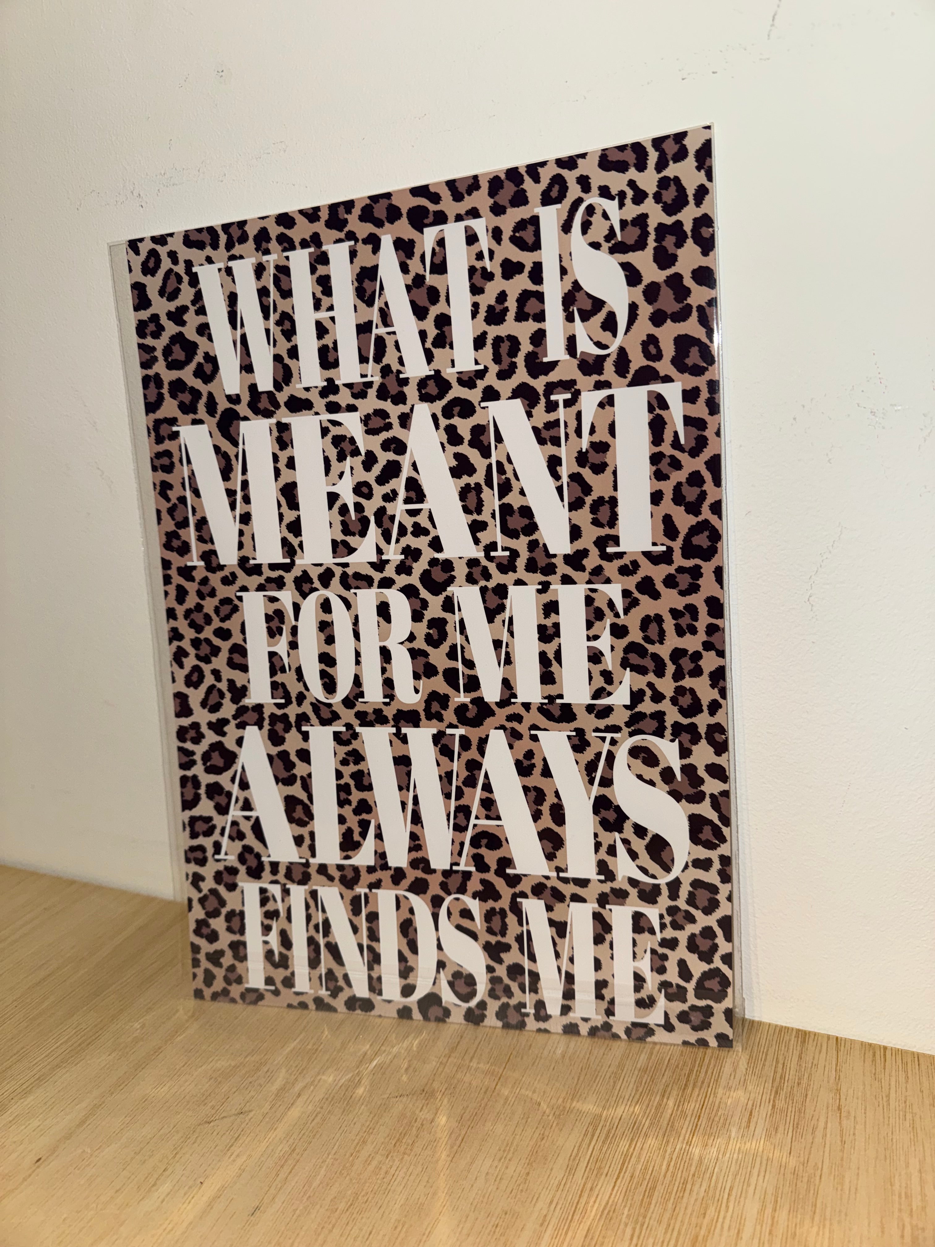 Leopard Print & White Text | Motivational - Manifesting Quotes