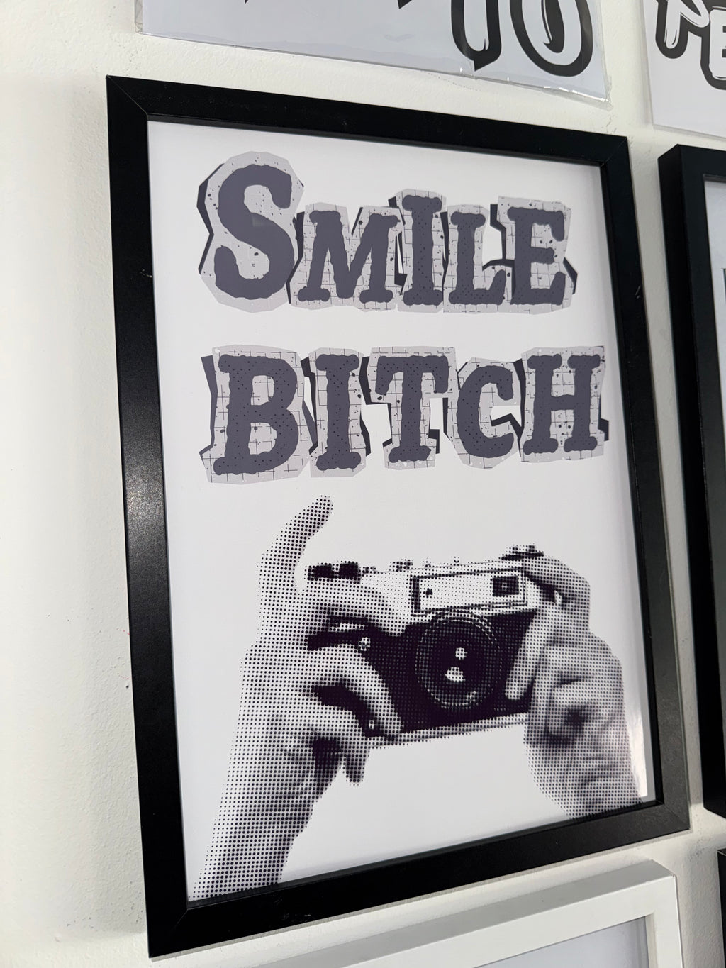 Smile Bitch - Monochrome A4 Print