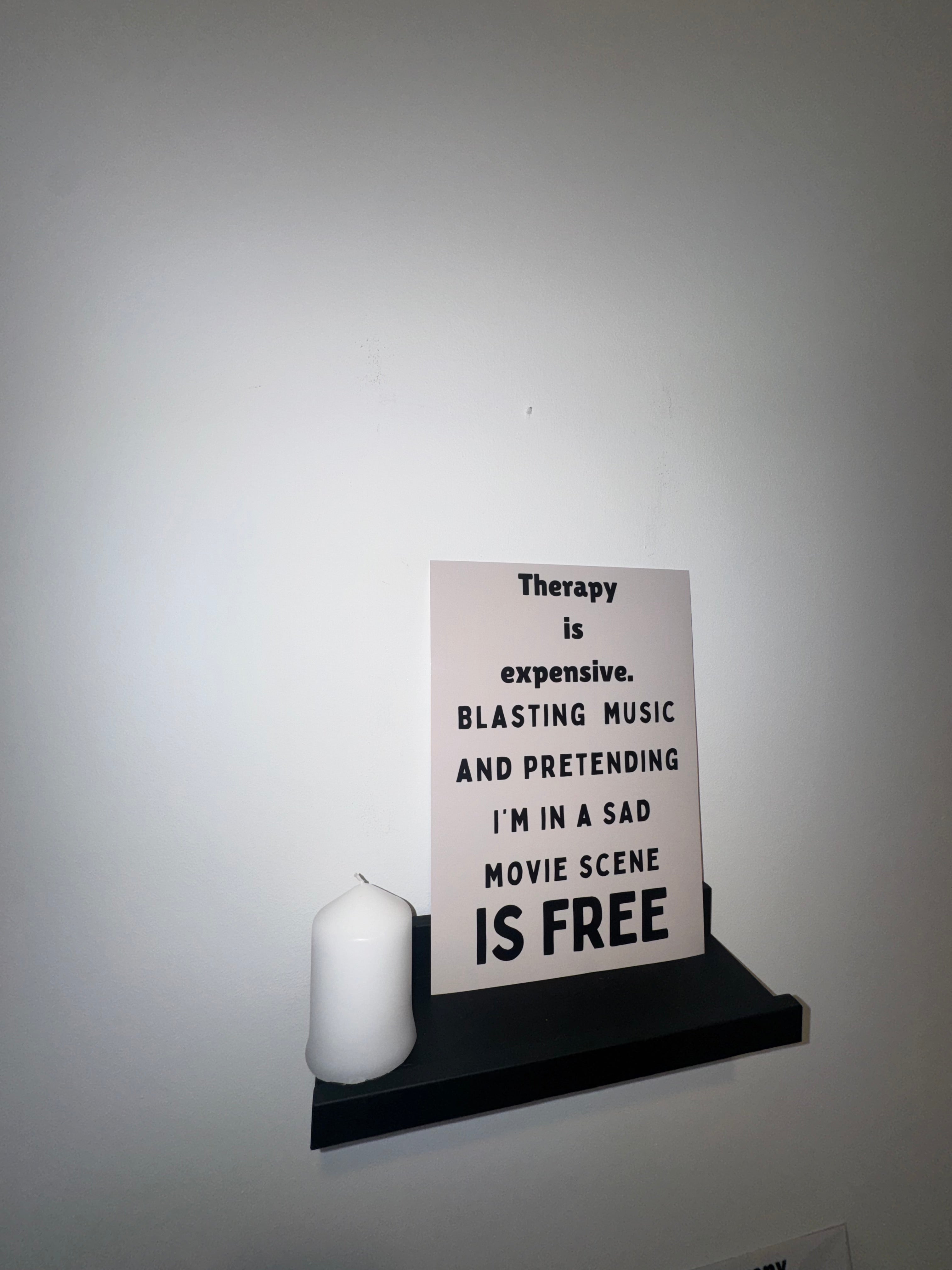 A4 Print | Therapy is expensive | Funny Typography | 3 Options | Framed or Unframed