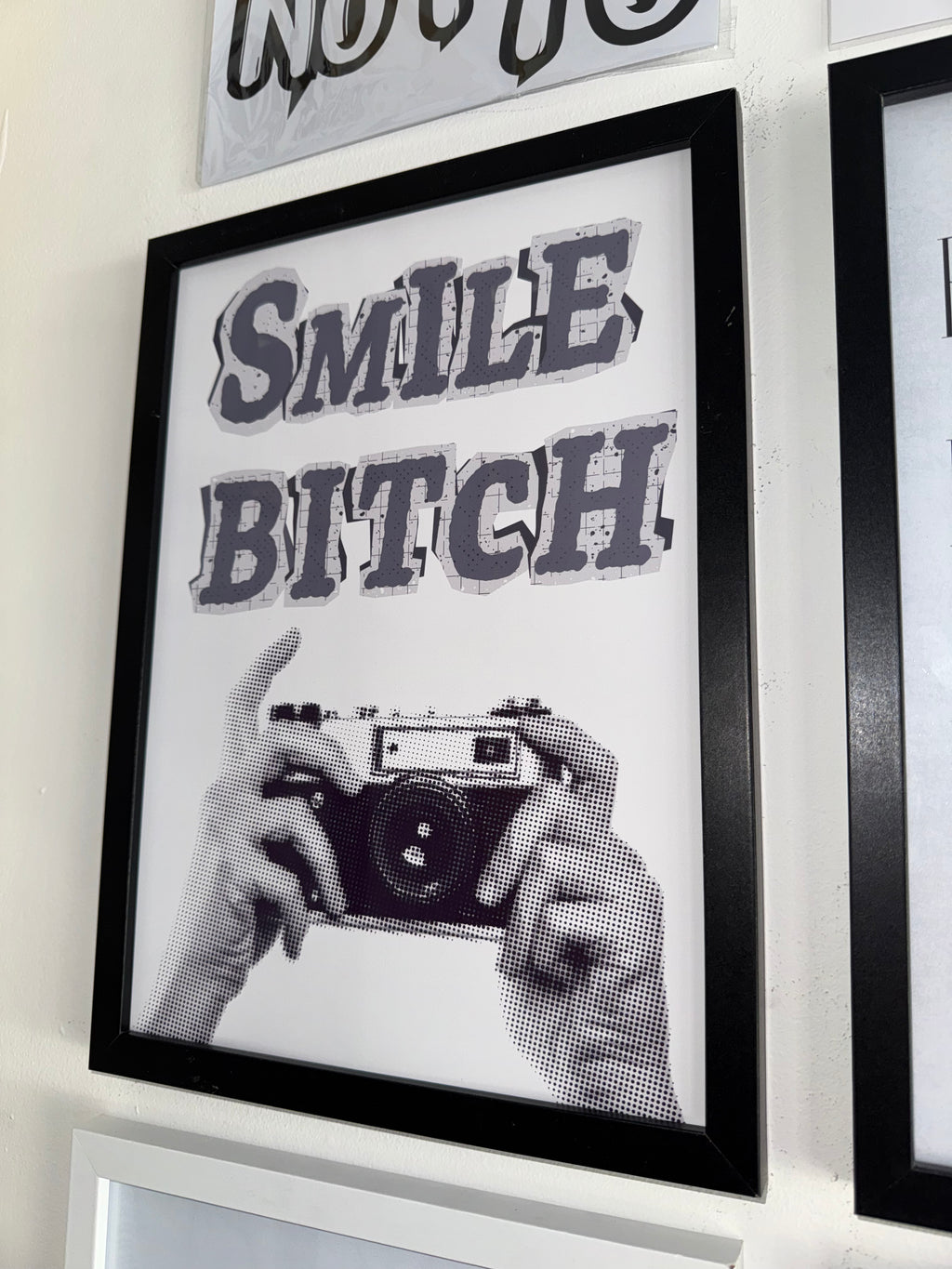 Smile Bitch - Monochrome A4 Print