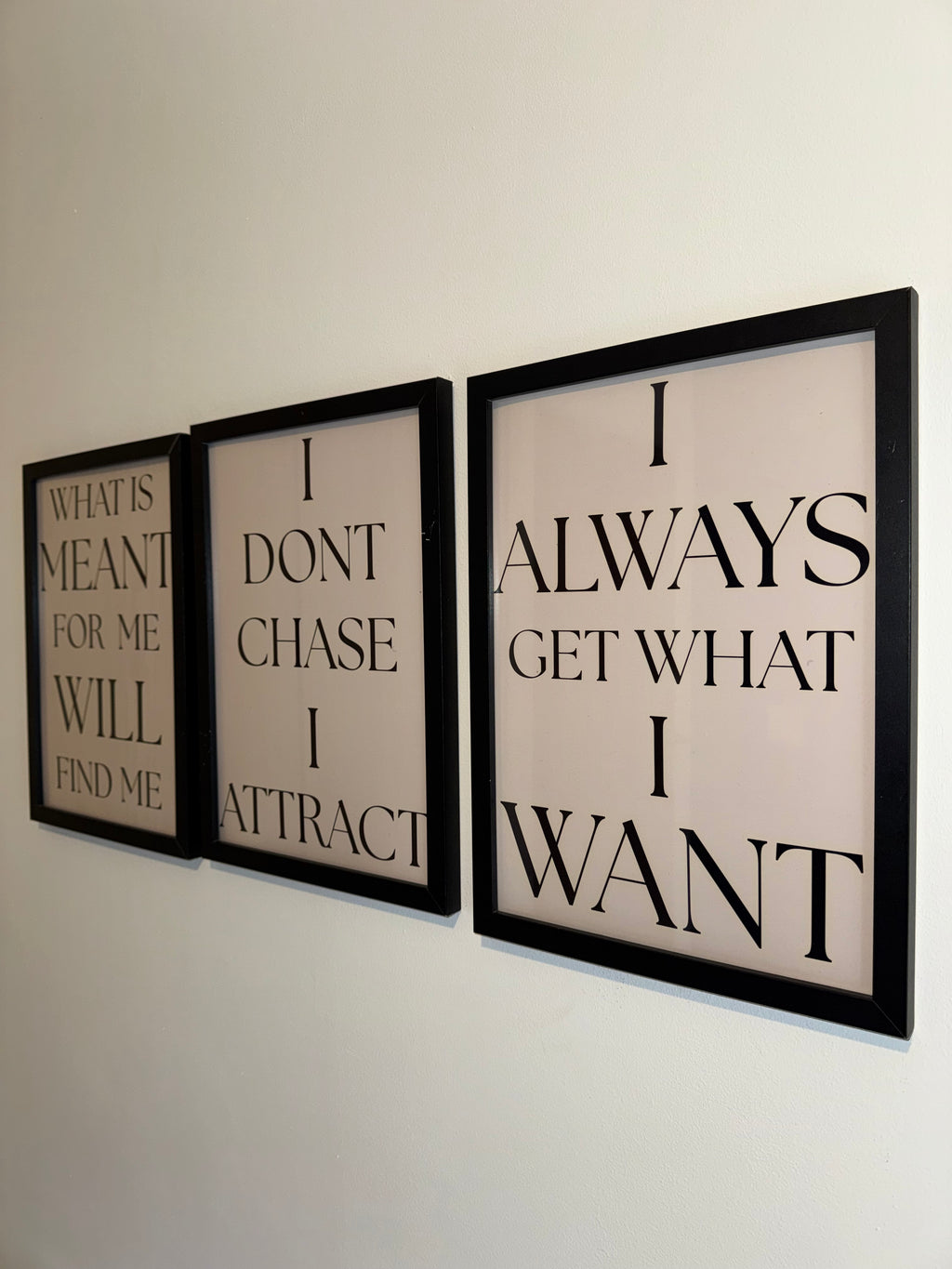 Beige Print & Black Text | Motivational - Manifesting Quotes