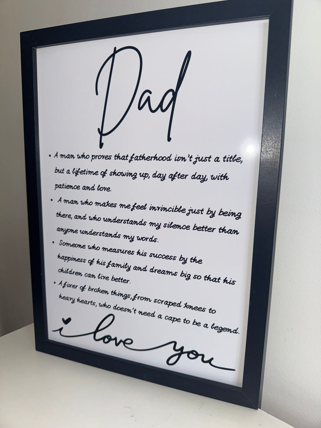 Dad Typography Print | Father's Day Gift | A4 Print