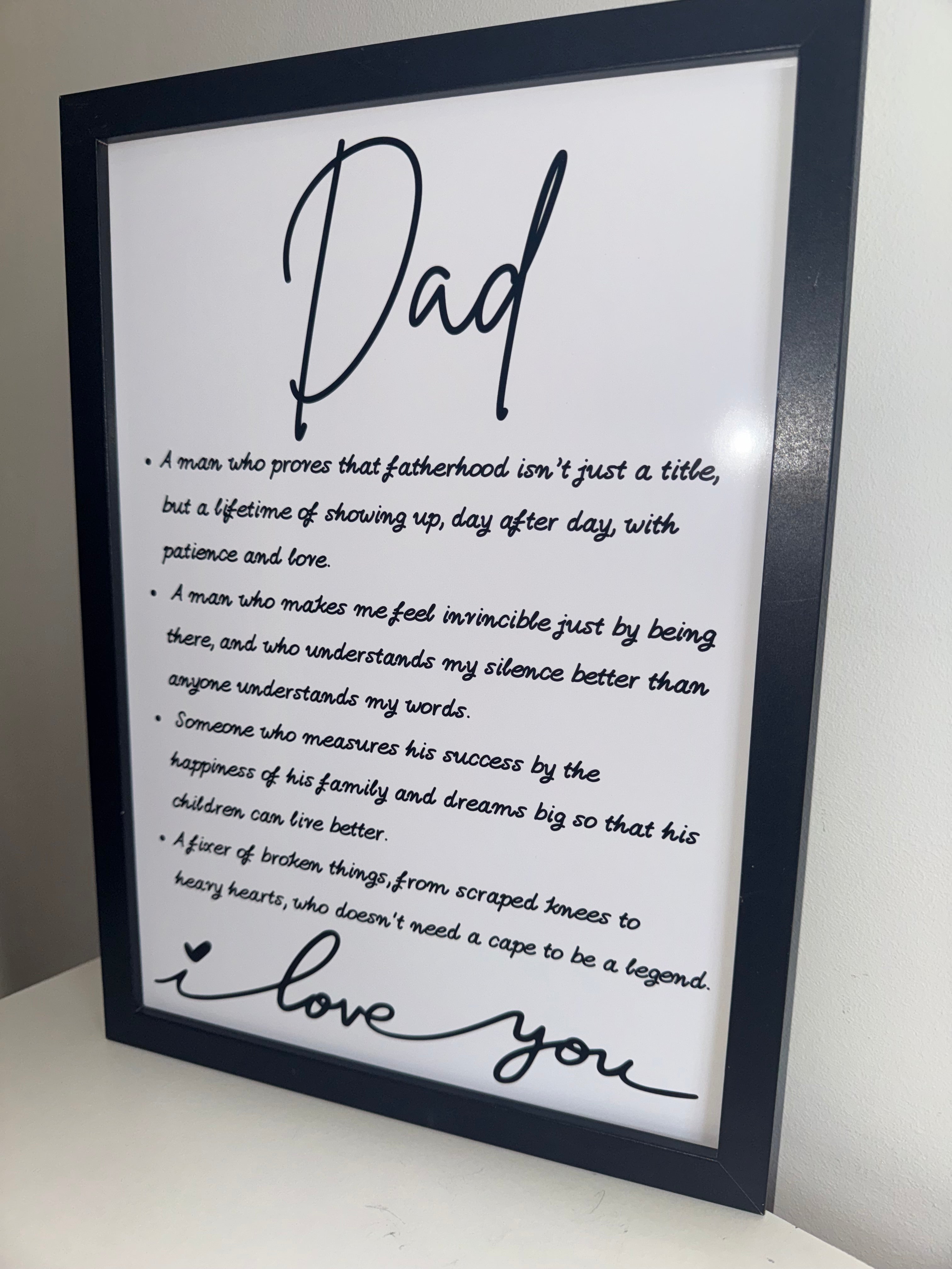 Dad Typography Print | Father's Day Gift | A4 Print