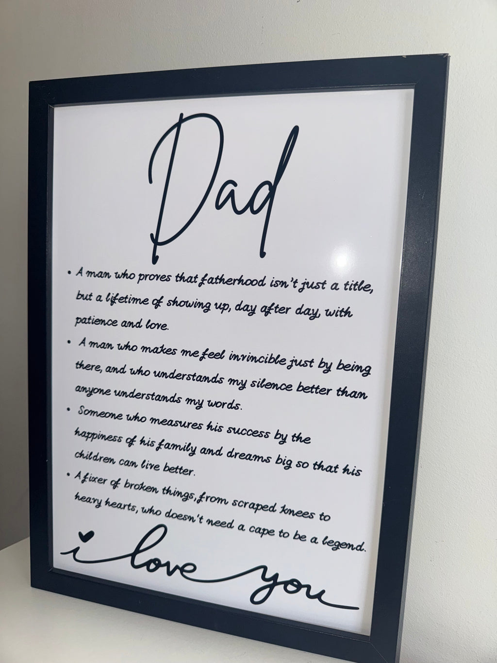 Dad Typography Print | Father's Day Gift | A4 Print