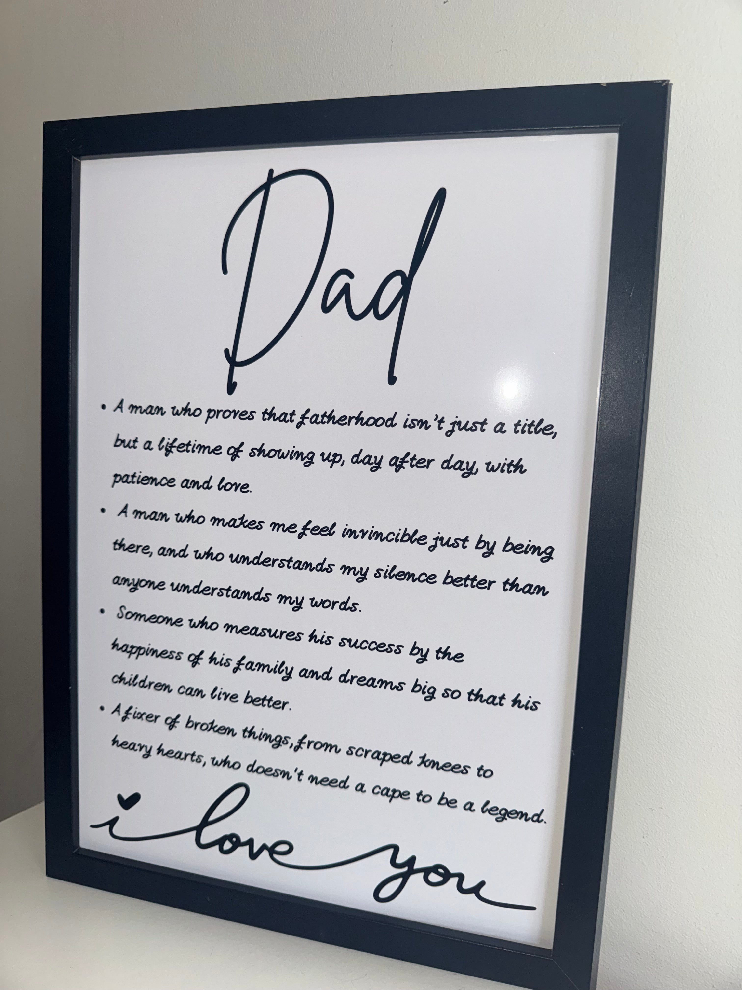 Dad Typography Print | Father's Day Gift | A4 Print