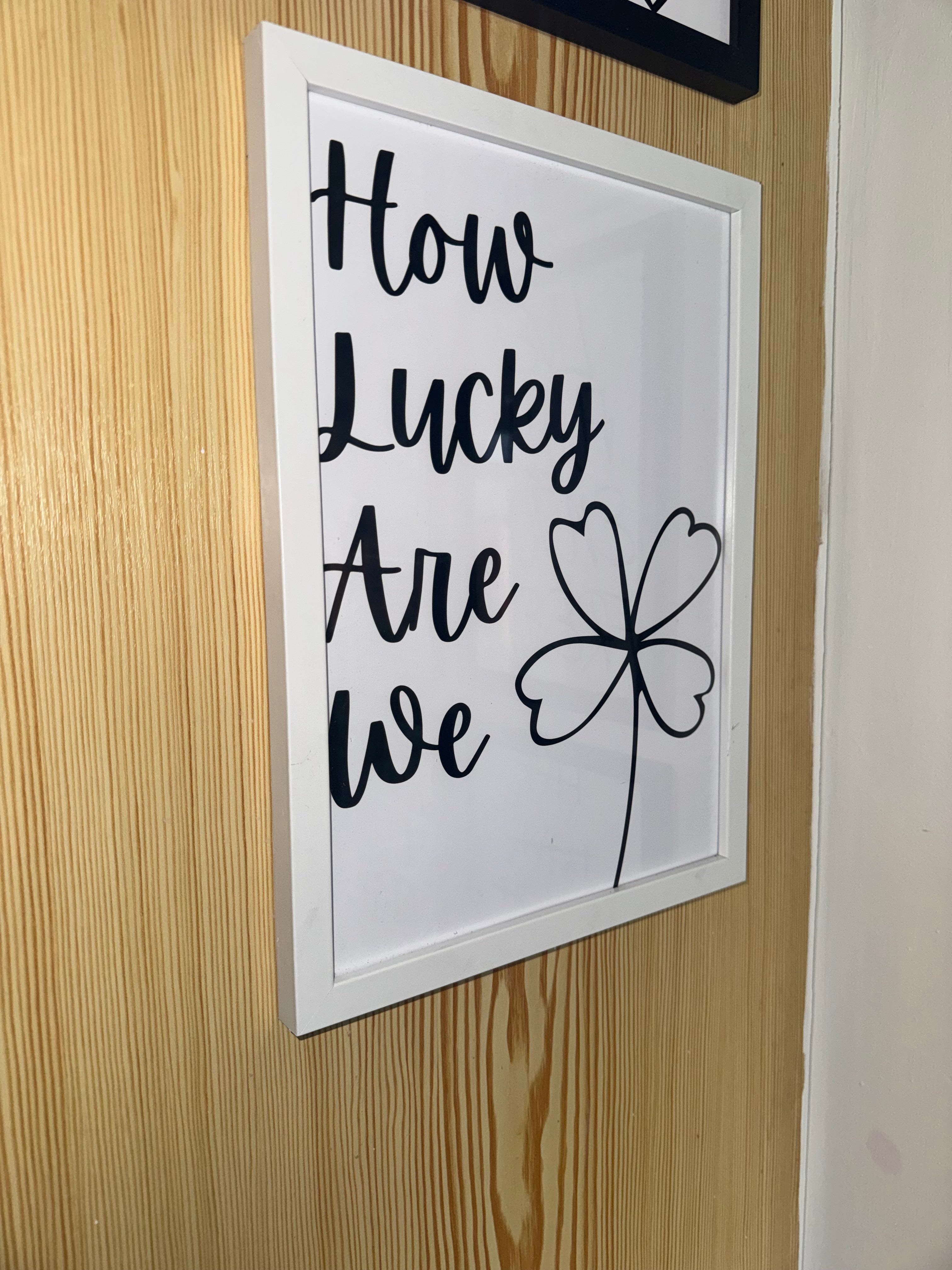 How lucky are we - Minimalistic Typography - A4 Print