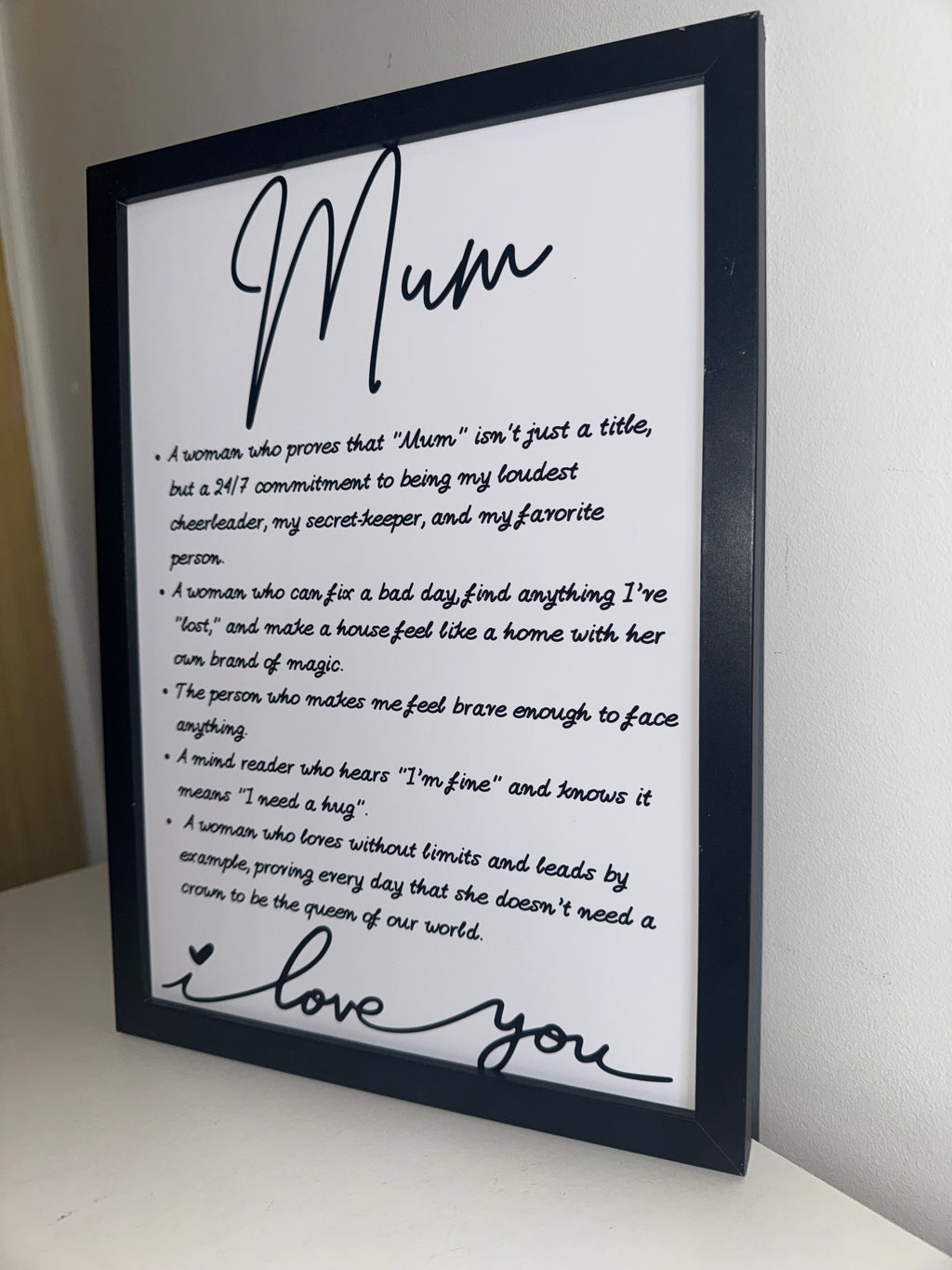 Mum Typography Print | Minimalistic | A4 Print