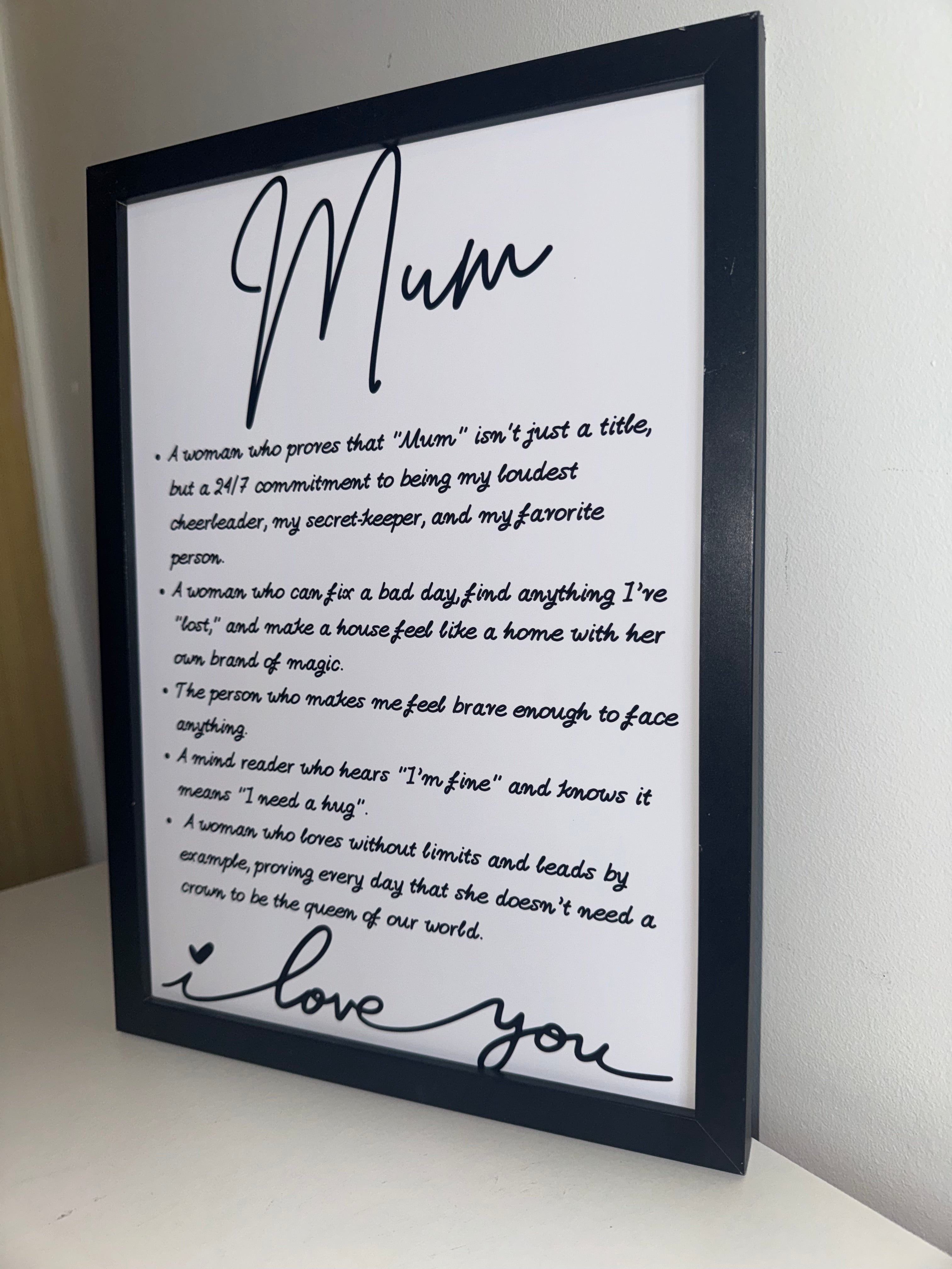 Mum Typography Print | Minimalistic | A4 Print