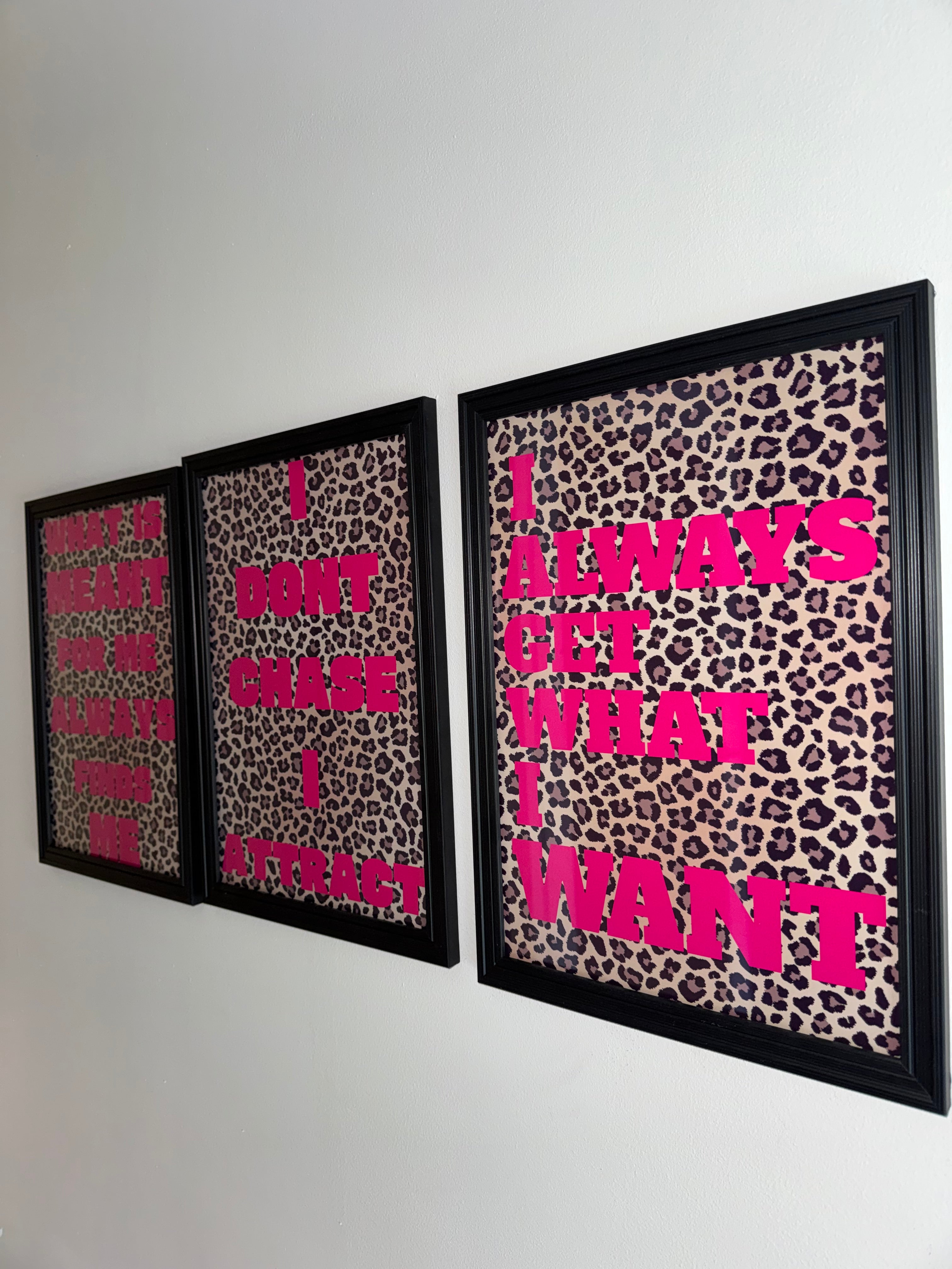 Leopard Print & Hot Pink Text | Motivational - Manifesting Quotes