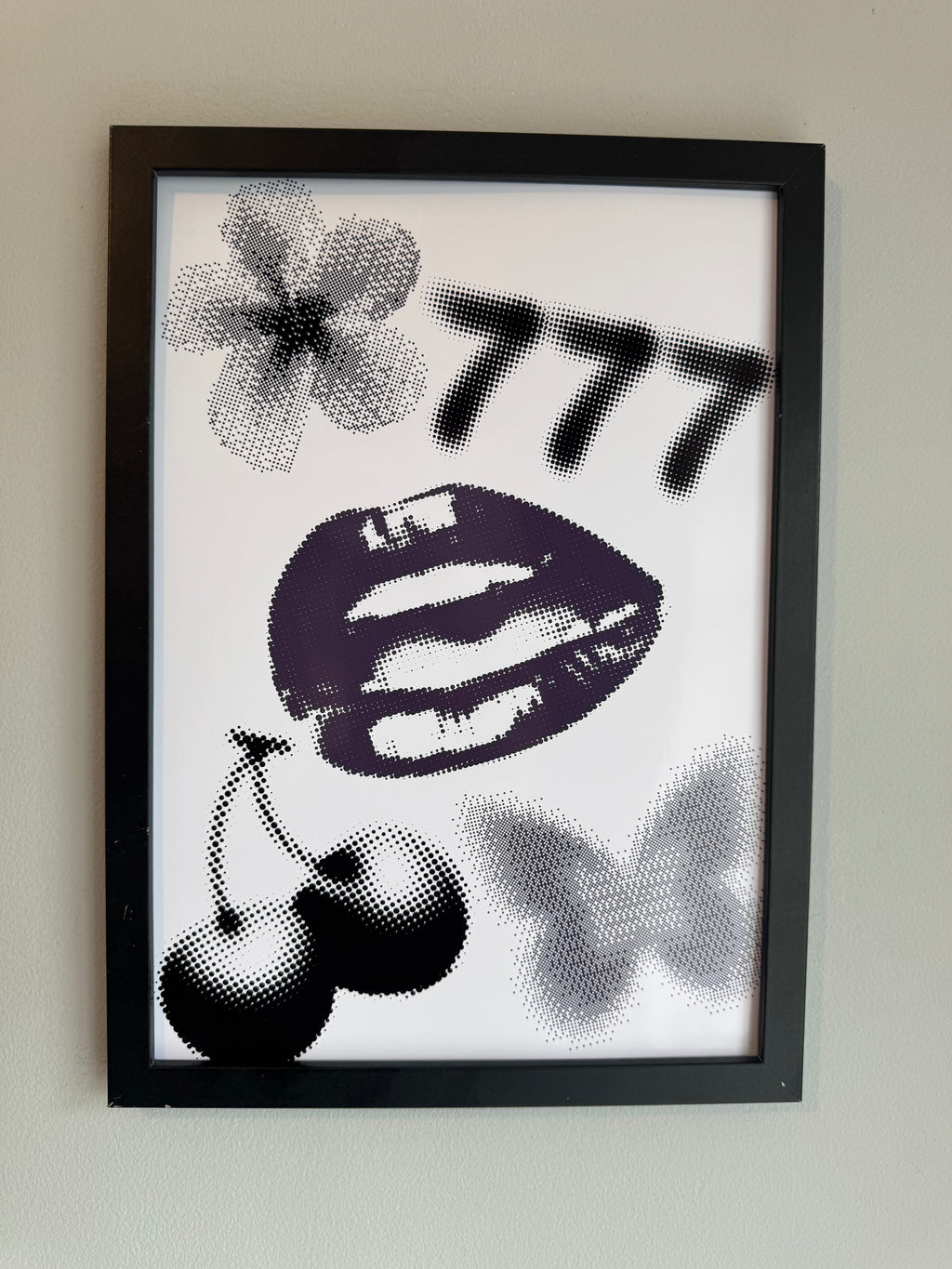 Random Half Tone 3 - Y2K Style | Monochrome | Minimalistic - Black & Grey |A4 Print