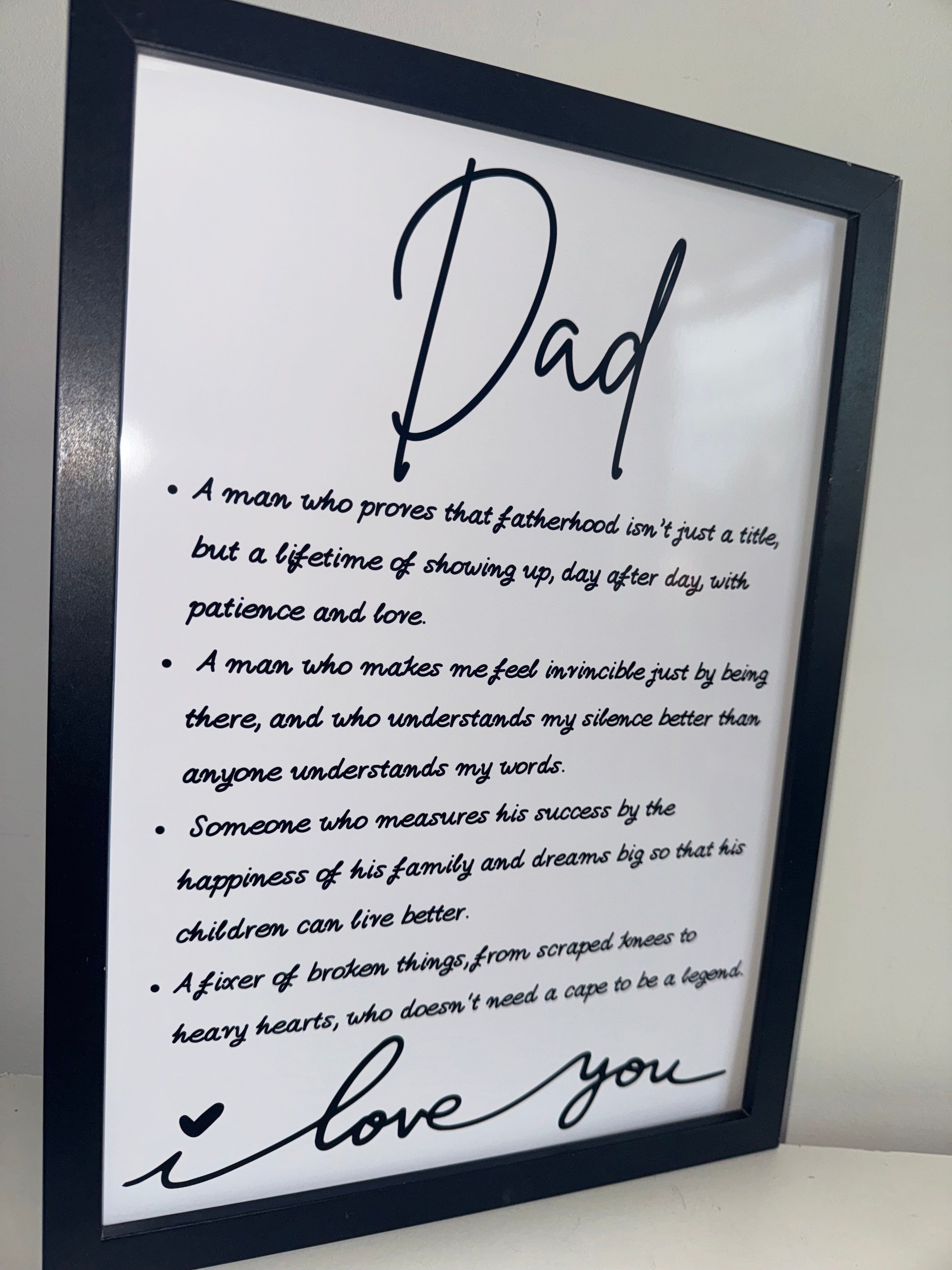 Dad Typography Print | Father's Day Gift | A4 Print