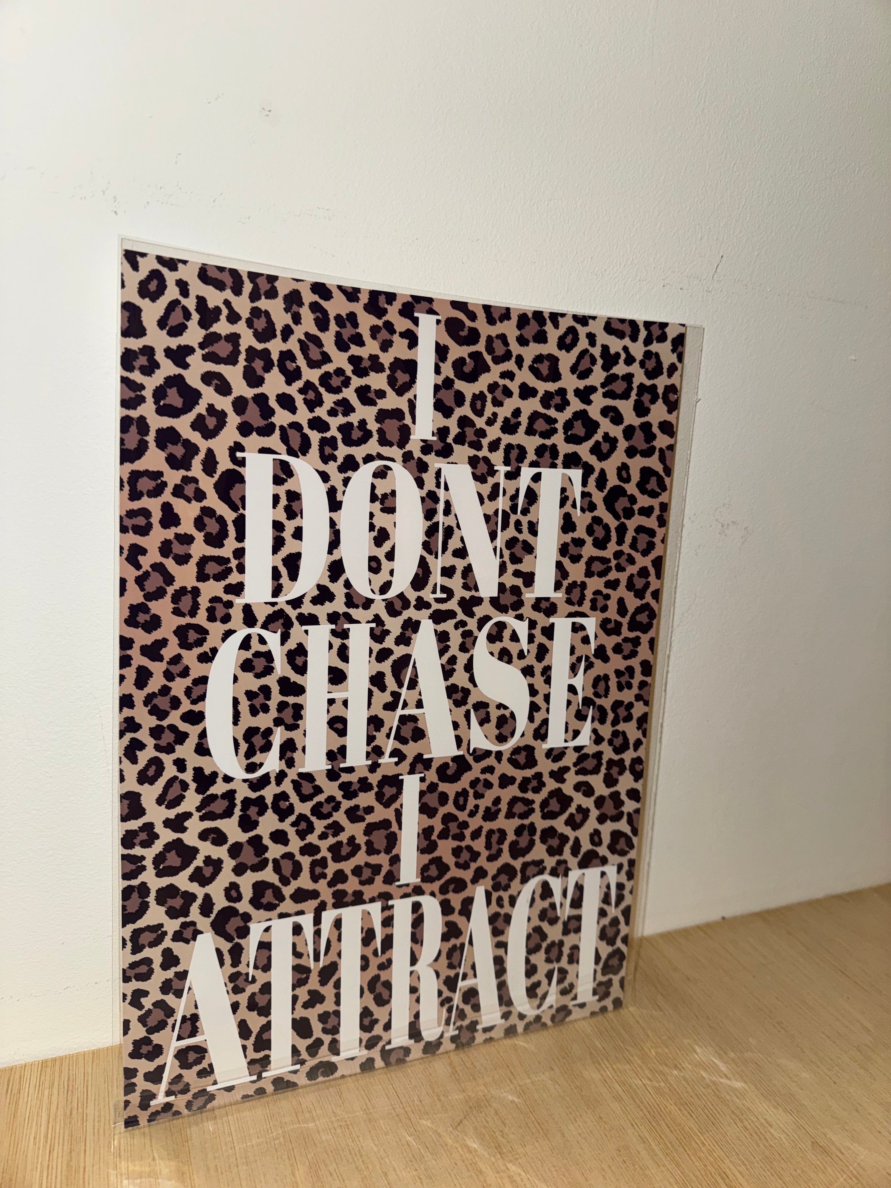 Leopard Print & White Text | Motivational - Manifesting Quotes