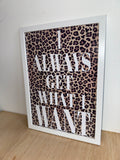 Leopard Print & White Text | Motivational - Manifesting Quotes