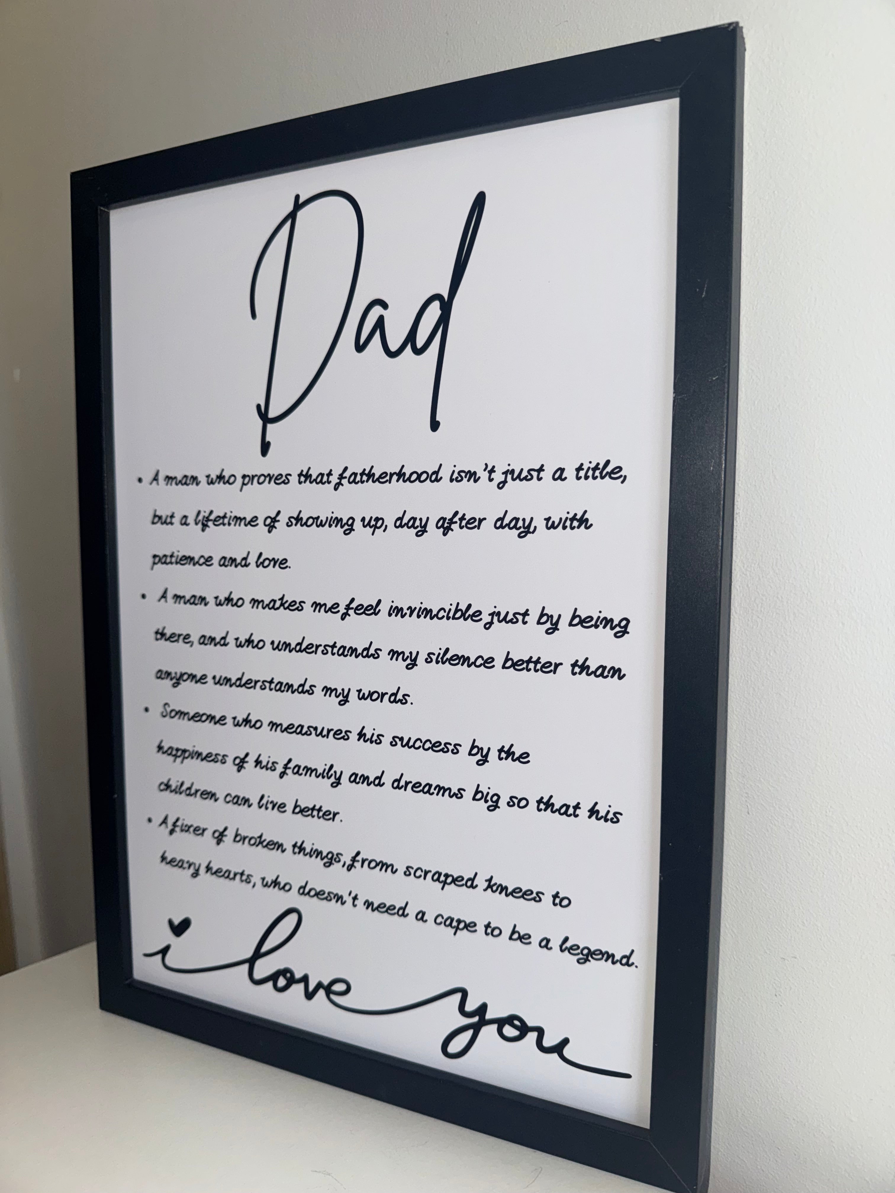 Dad Typography Print | Father's Day Gift | A4 Print