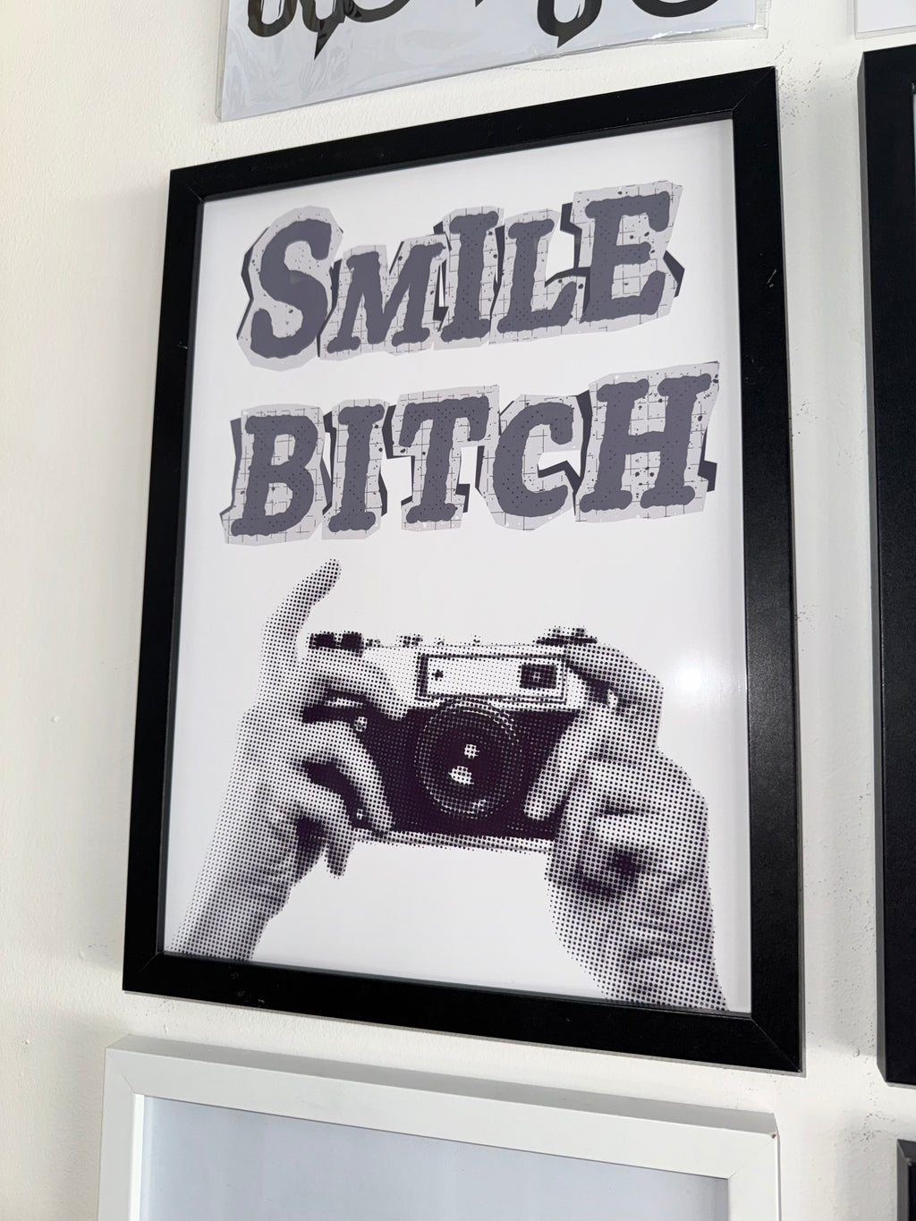 Smile Bitch - Monochrome A4 Print