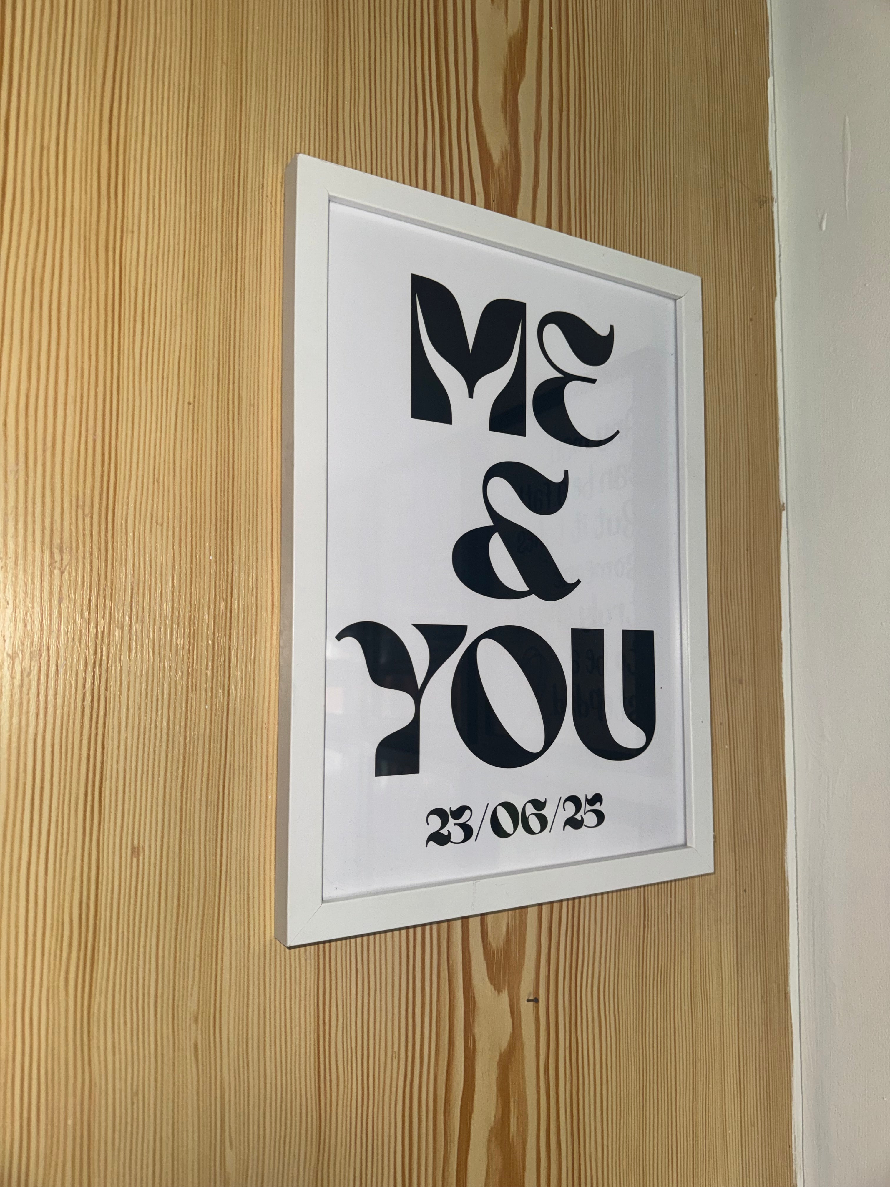 Me & You - Personalised Date | A4 Print
