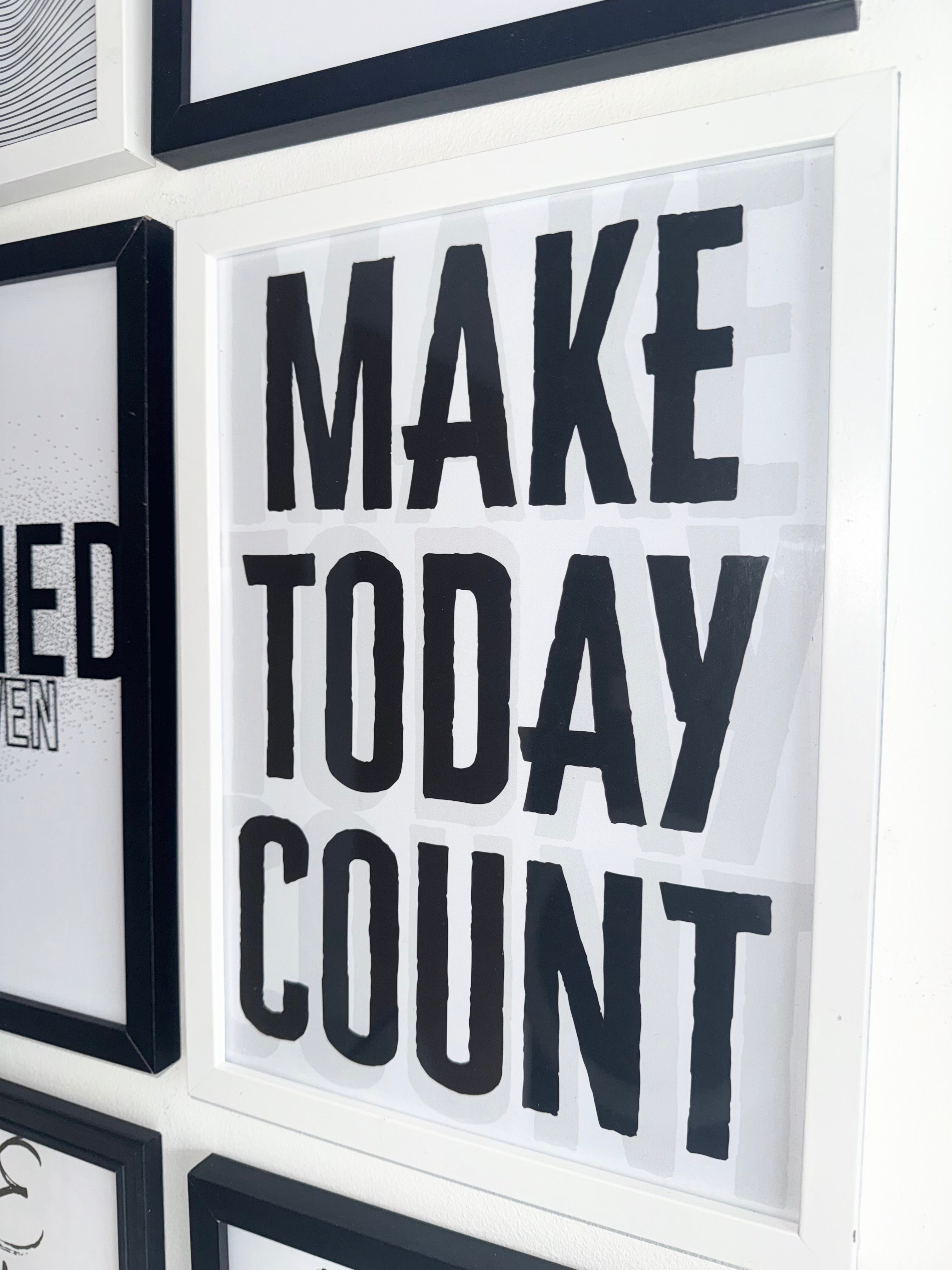 Make Today Count - Minimalistic Typography - A4 Print