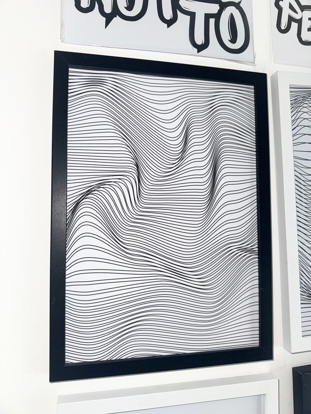 Optical.1 - Off White & Black Minimalistic - A4 Print