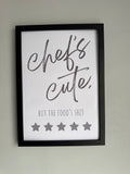 Chefs Cute - But the foods shit - Minimalistic Typography - A4 Print