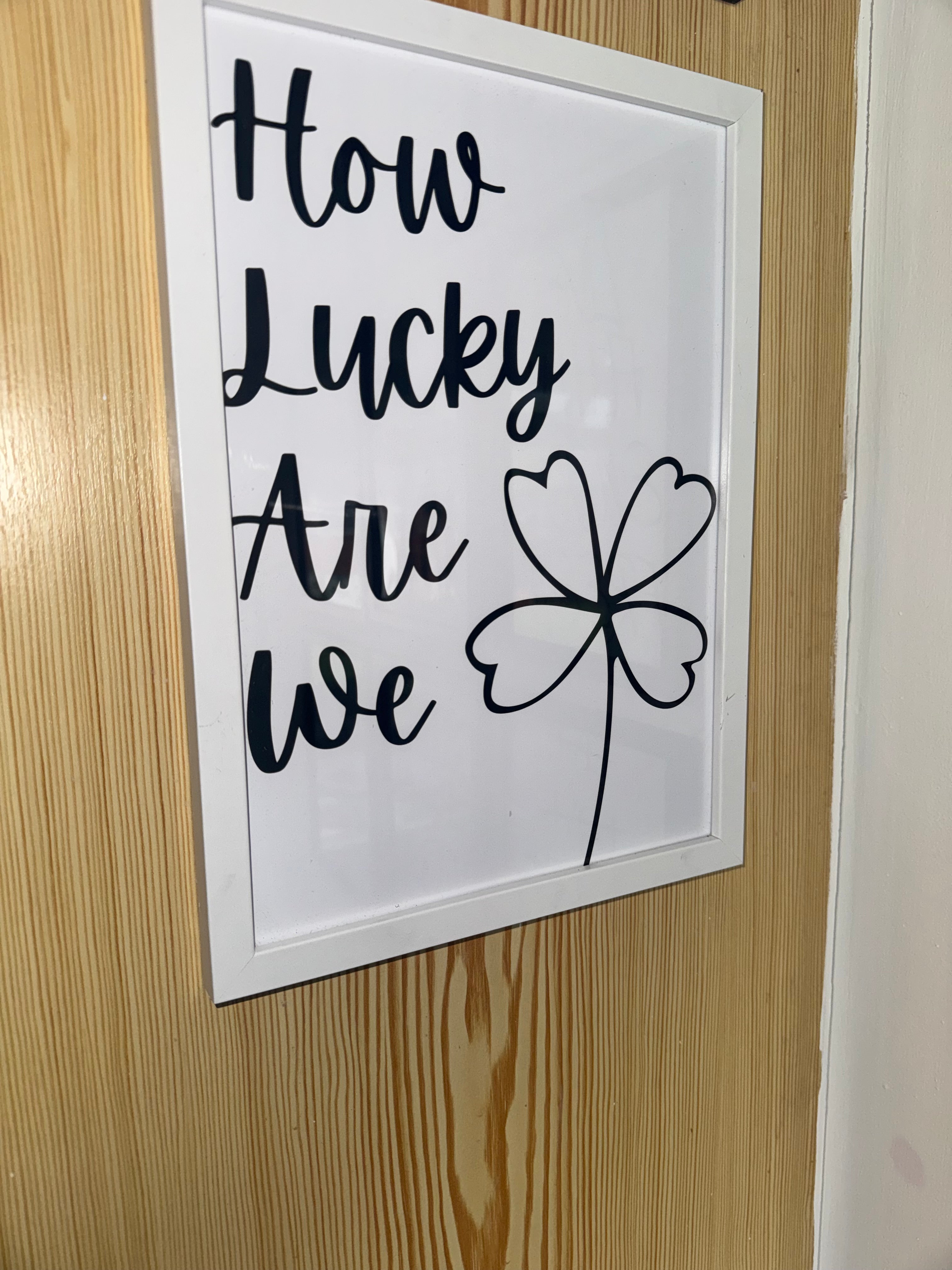 How lucky are we - Minimalistic Typography - A4 Print
